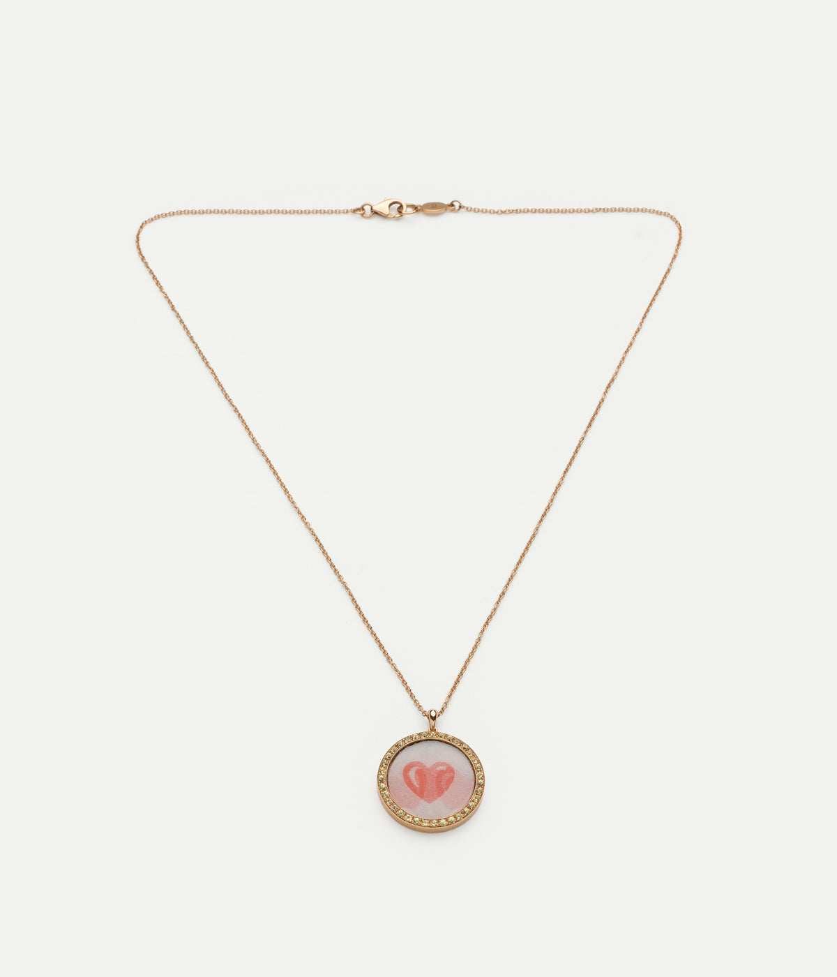 Collier Be in Love or rose et saphirs