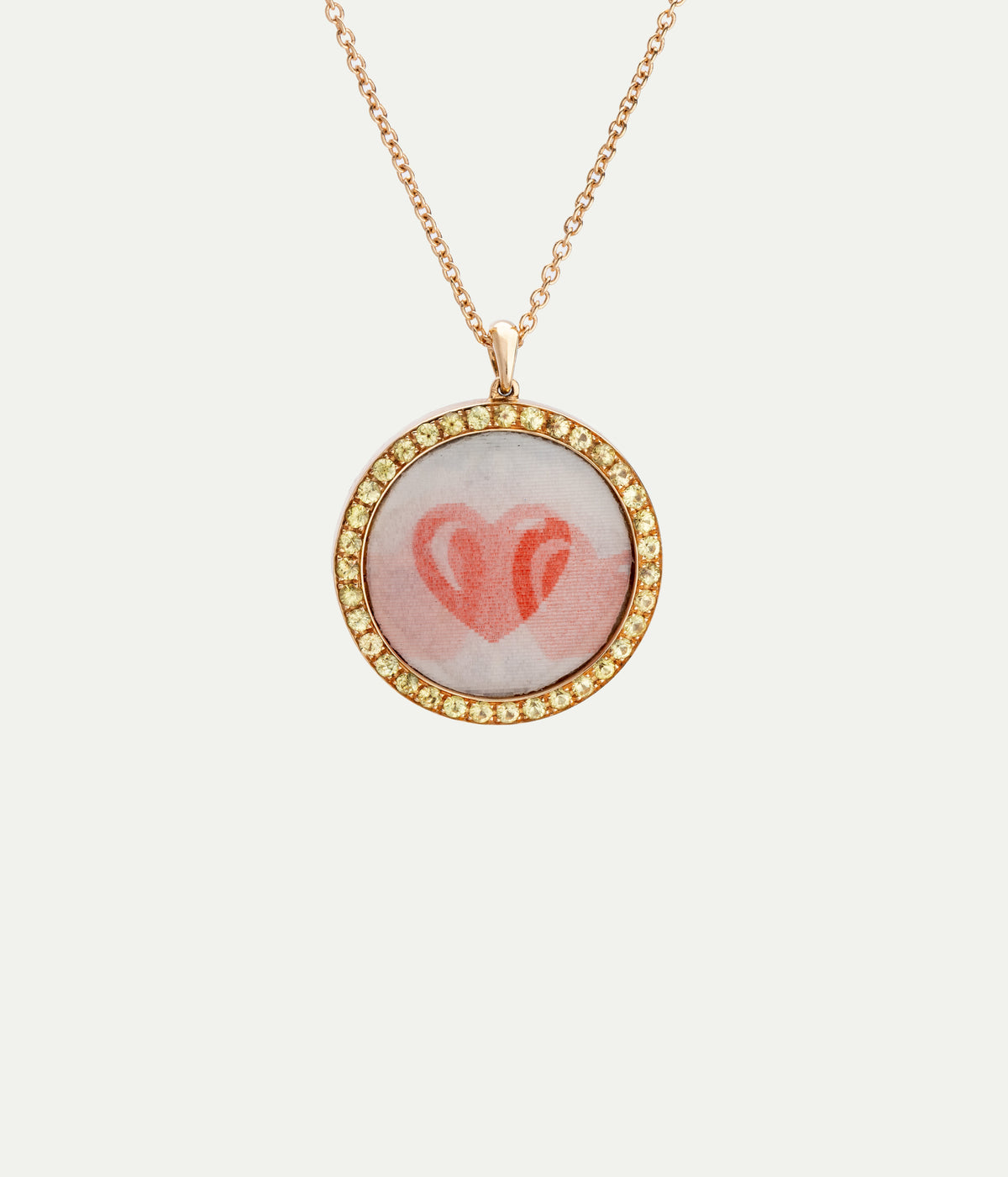 Collier Be in Love or rose et saphirs