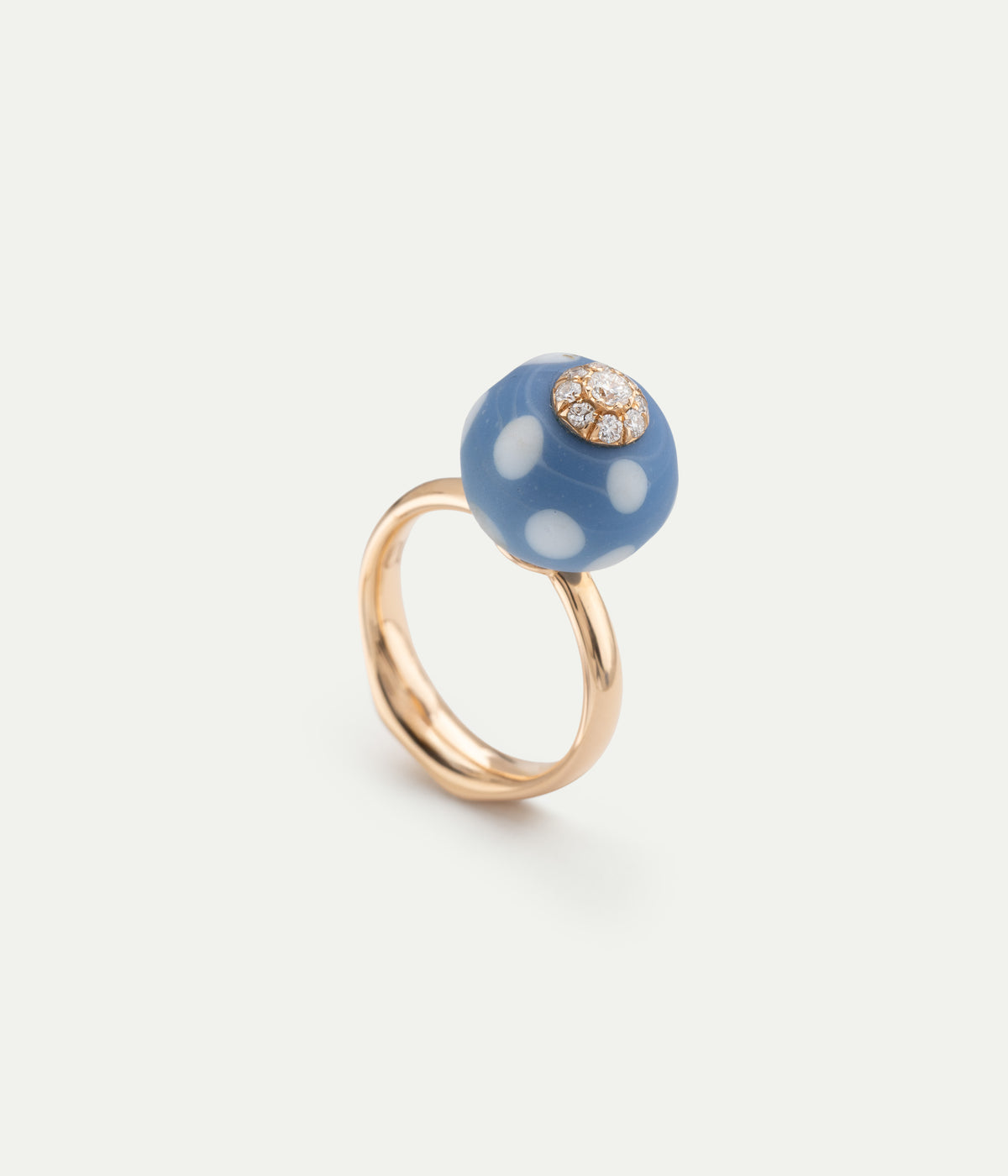 Bague Stand Up or rose et diamants