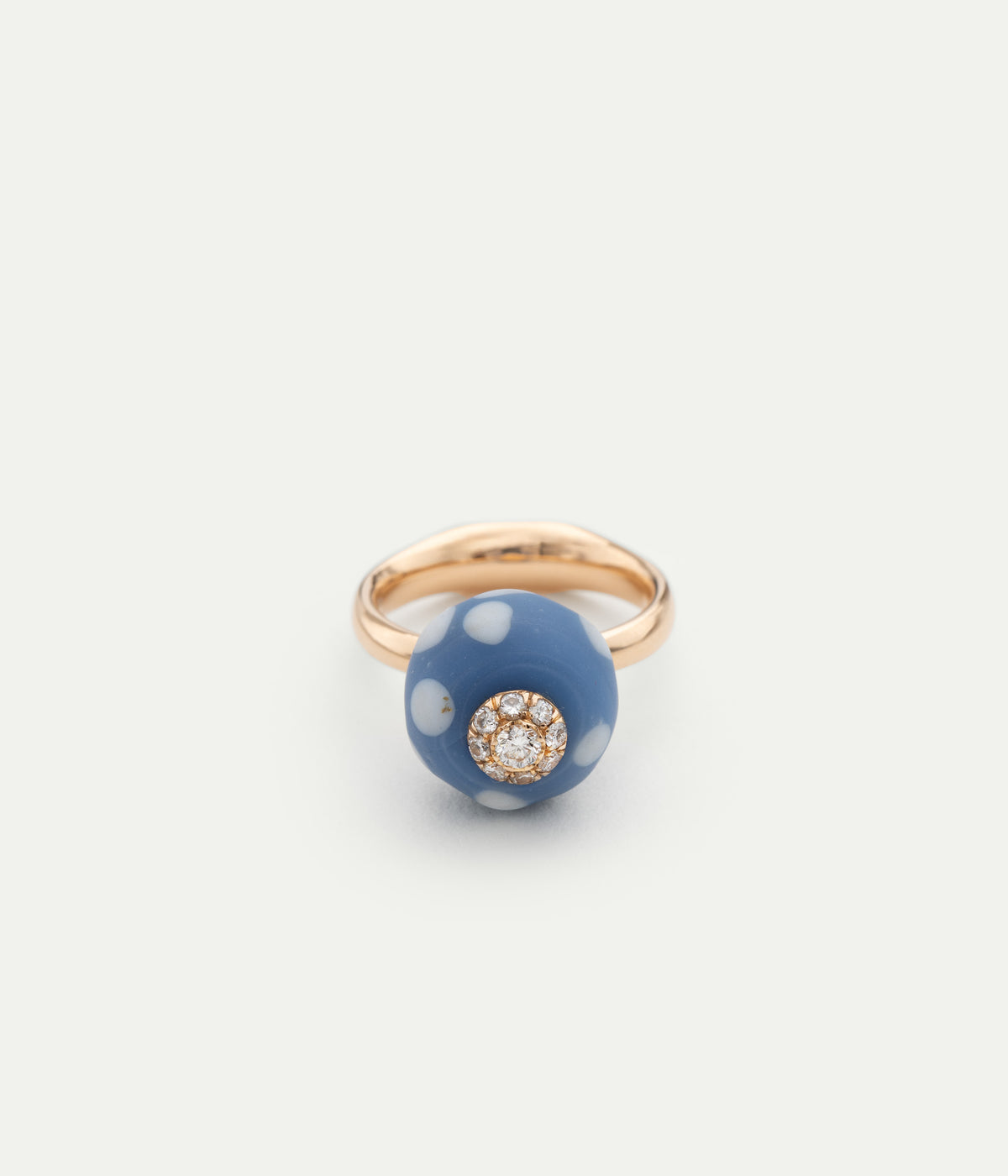 Bague Stand Up or rose et diamants