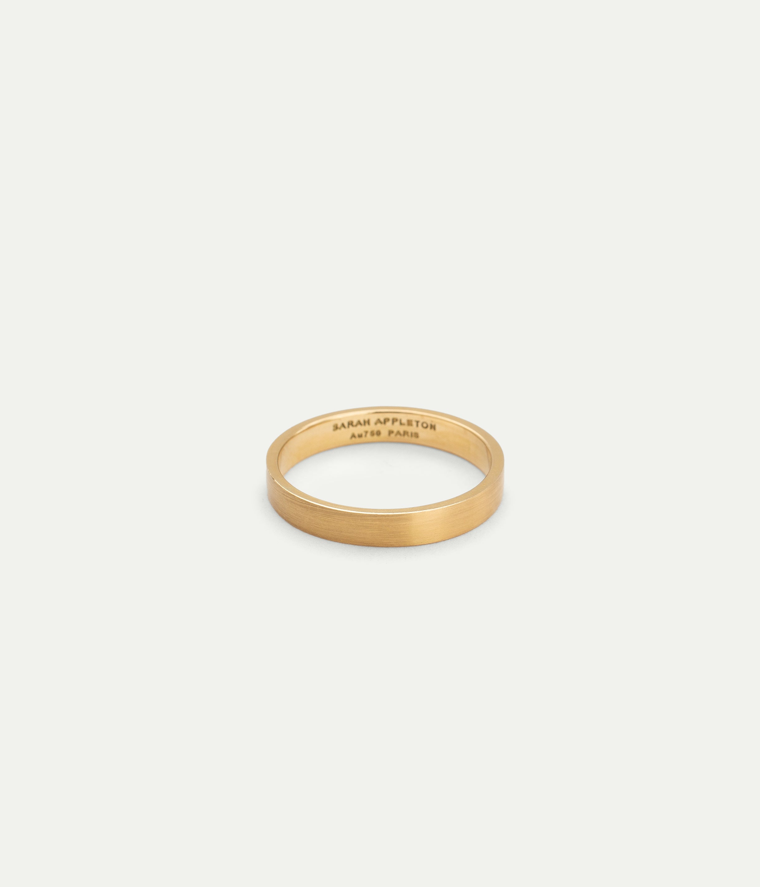 M Matte yellow gold band