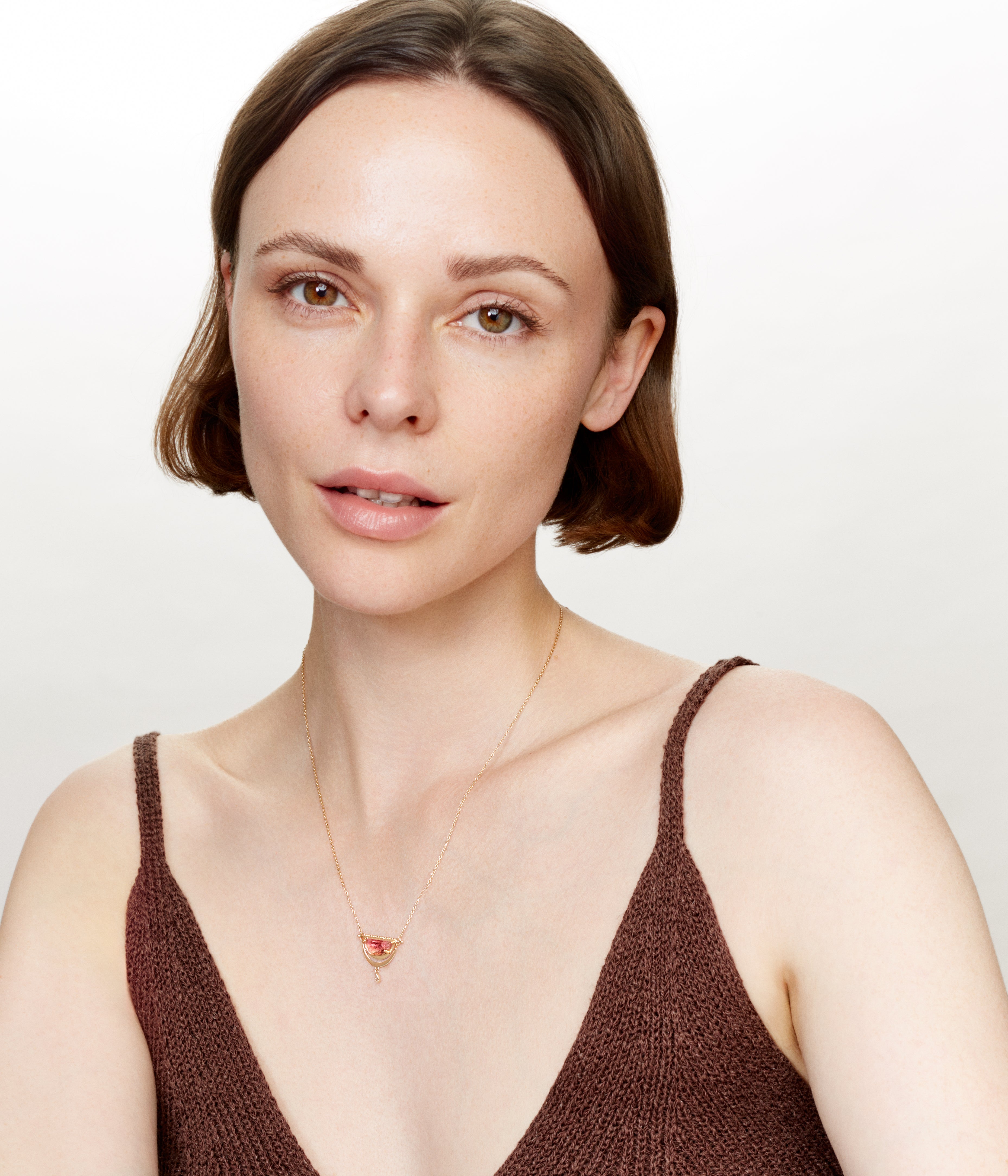 Melon Drop Tourmaline necklace