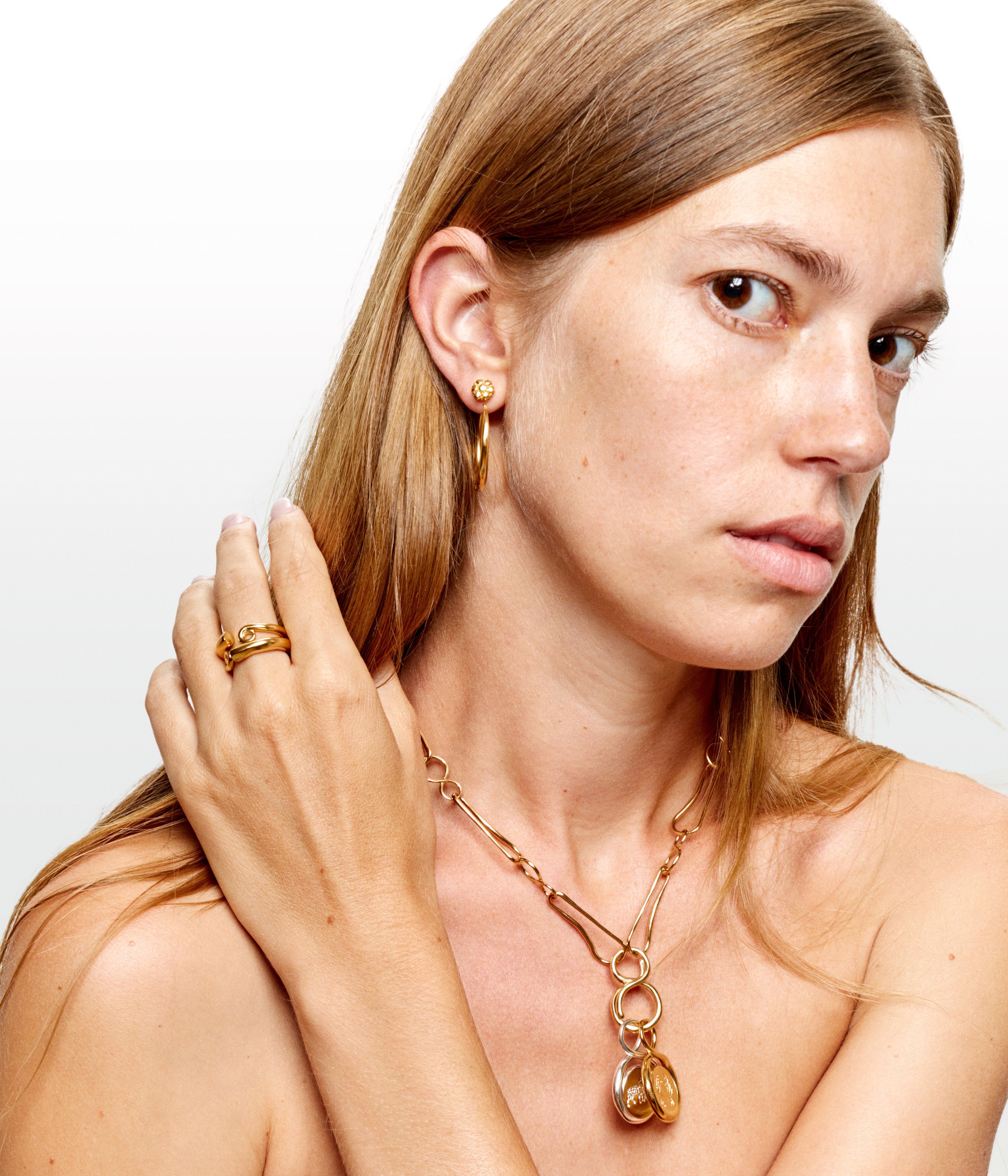 Enlacer vermeil earrings