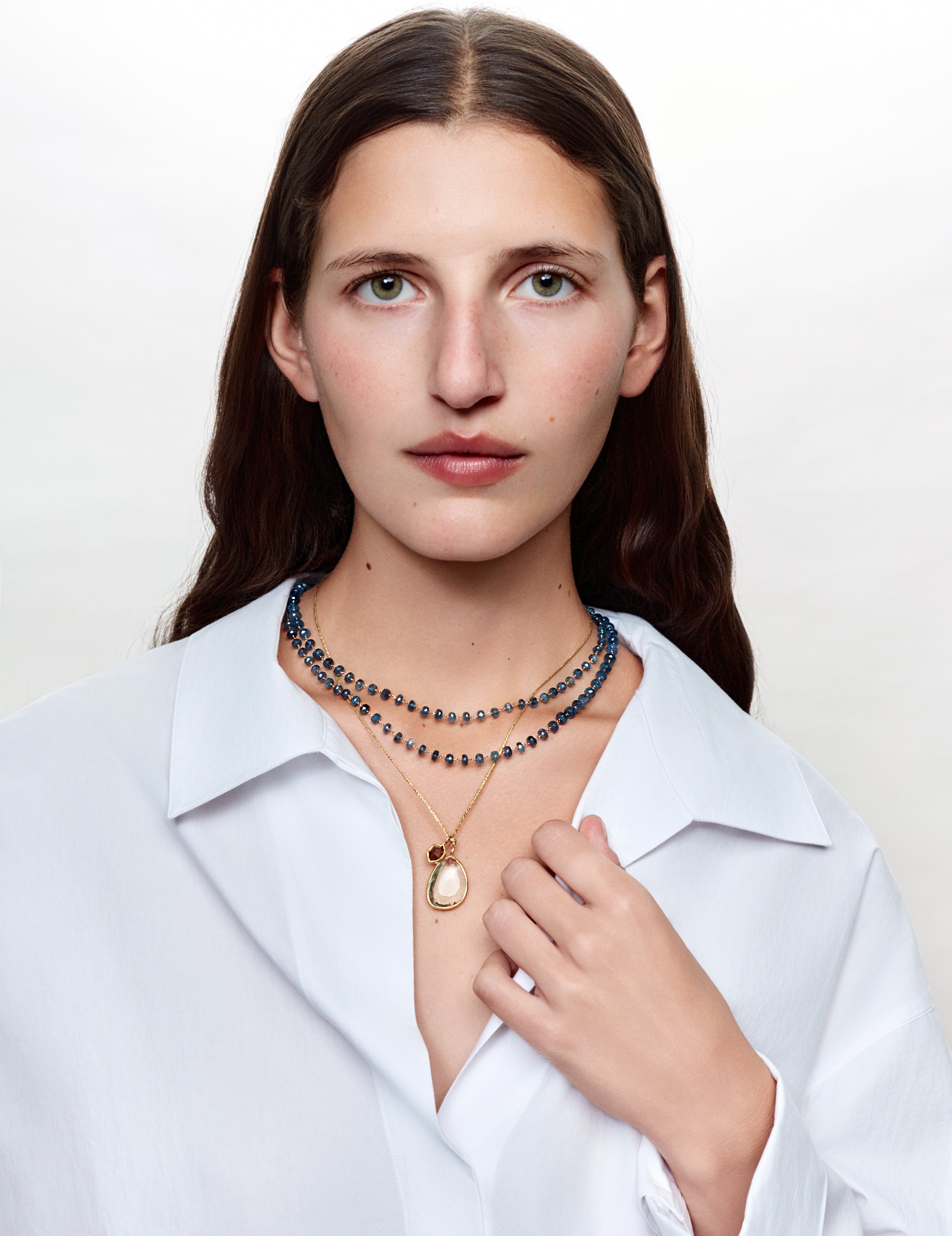 Collier Rosary S Paulette Aigue Marine