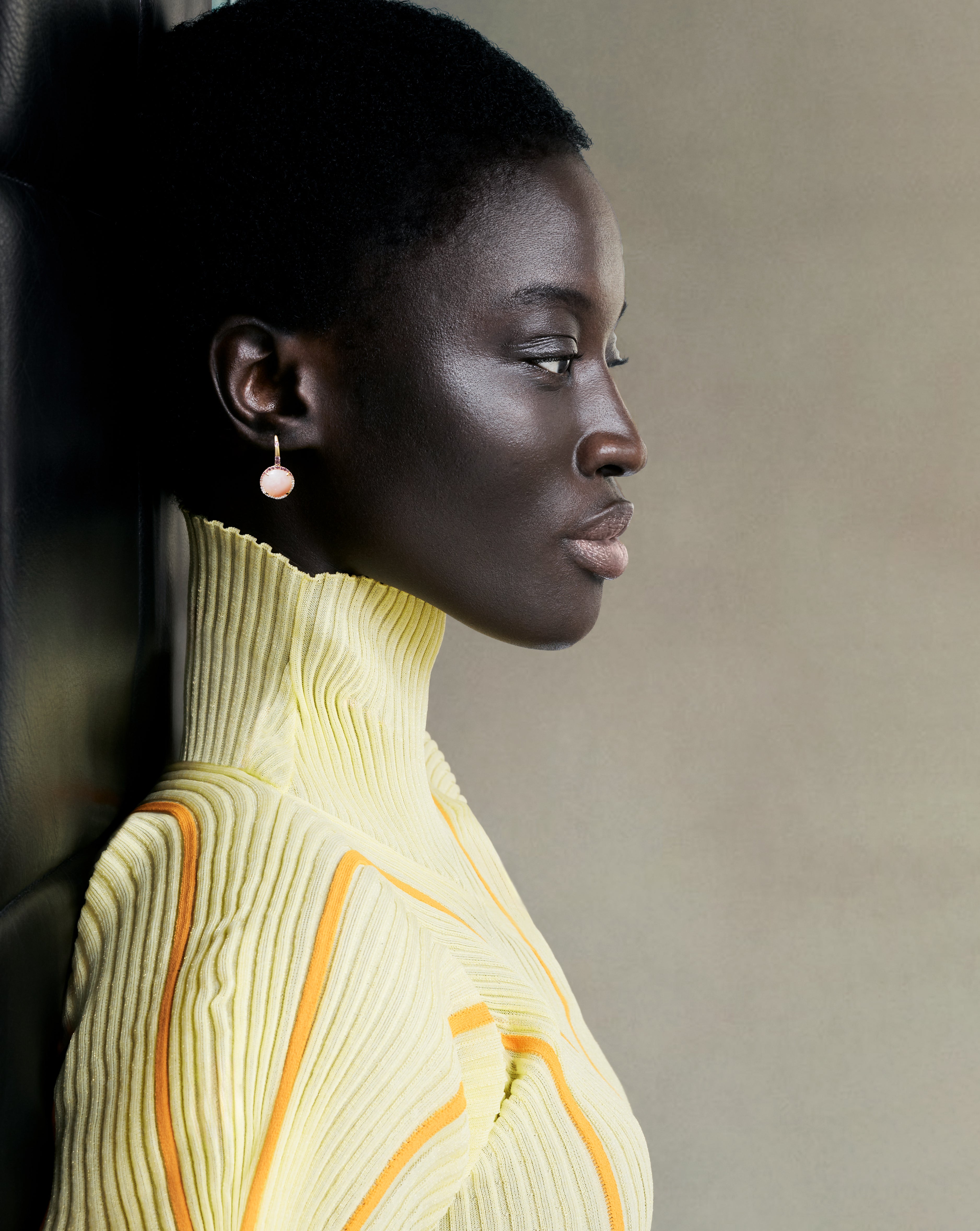 Rosa pink Opal and sapphires earrings
