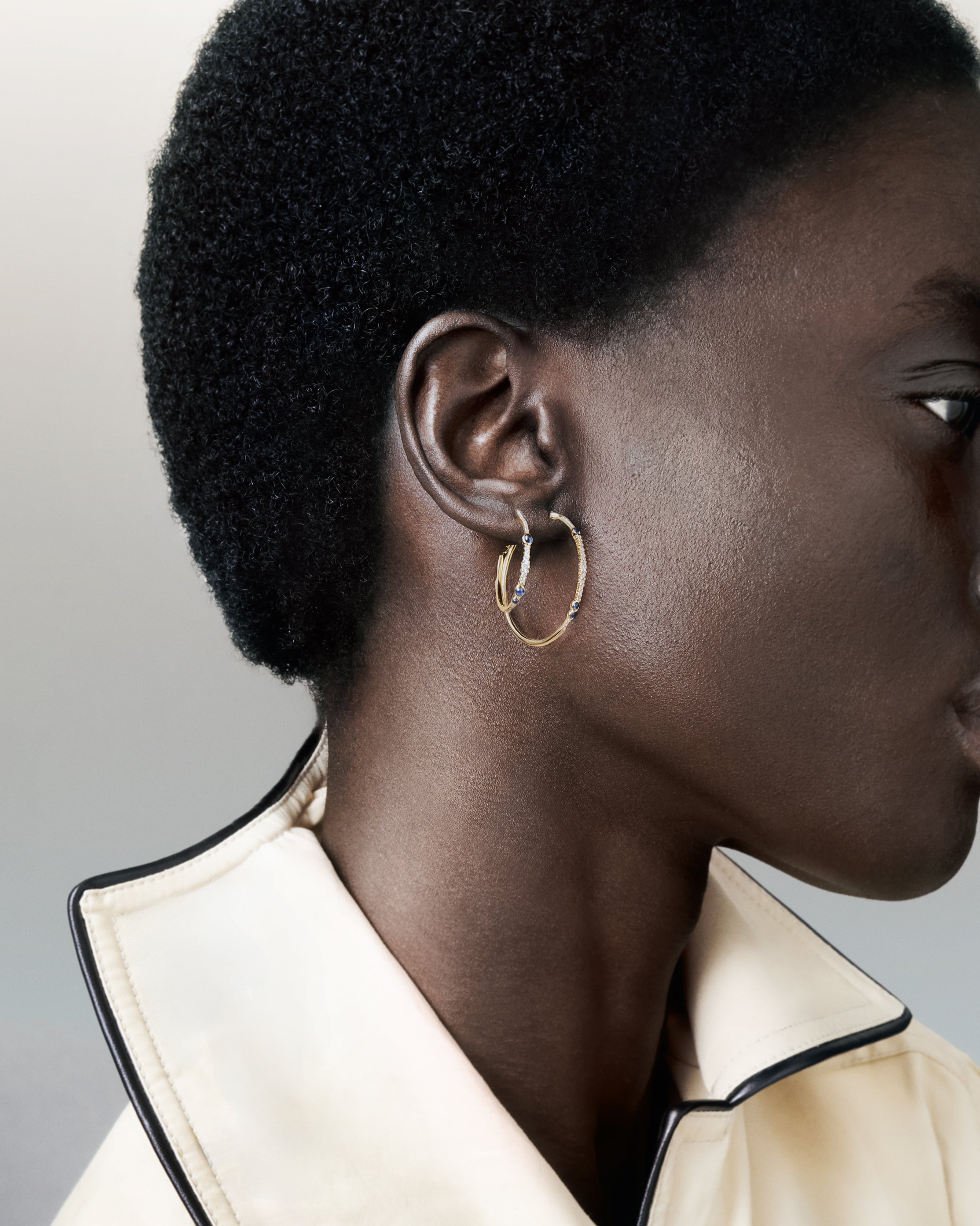 Simone S blue sapphires hoops