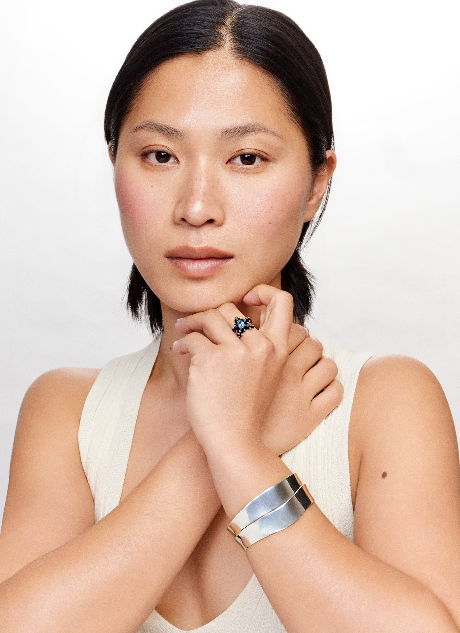 Star Silver Topaze ring