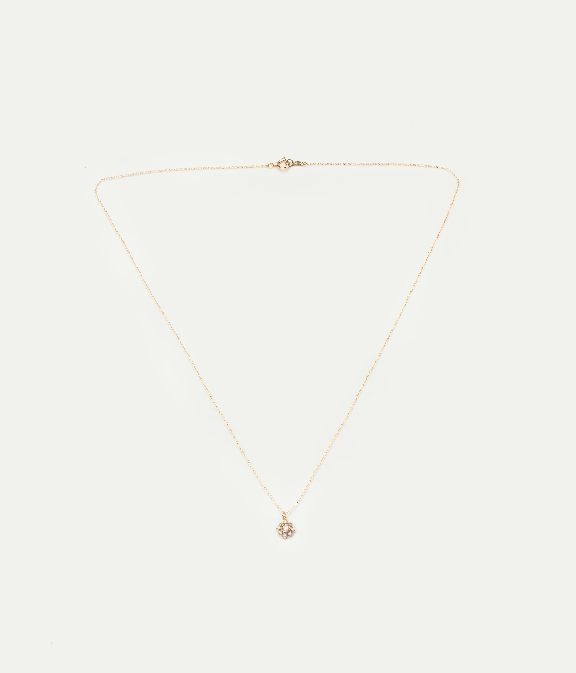 Fleur yellow gold and diamonds necklace