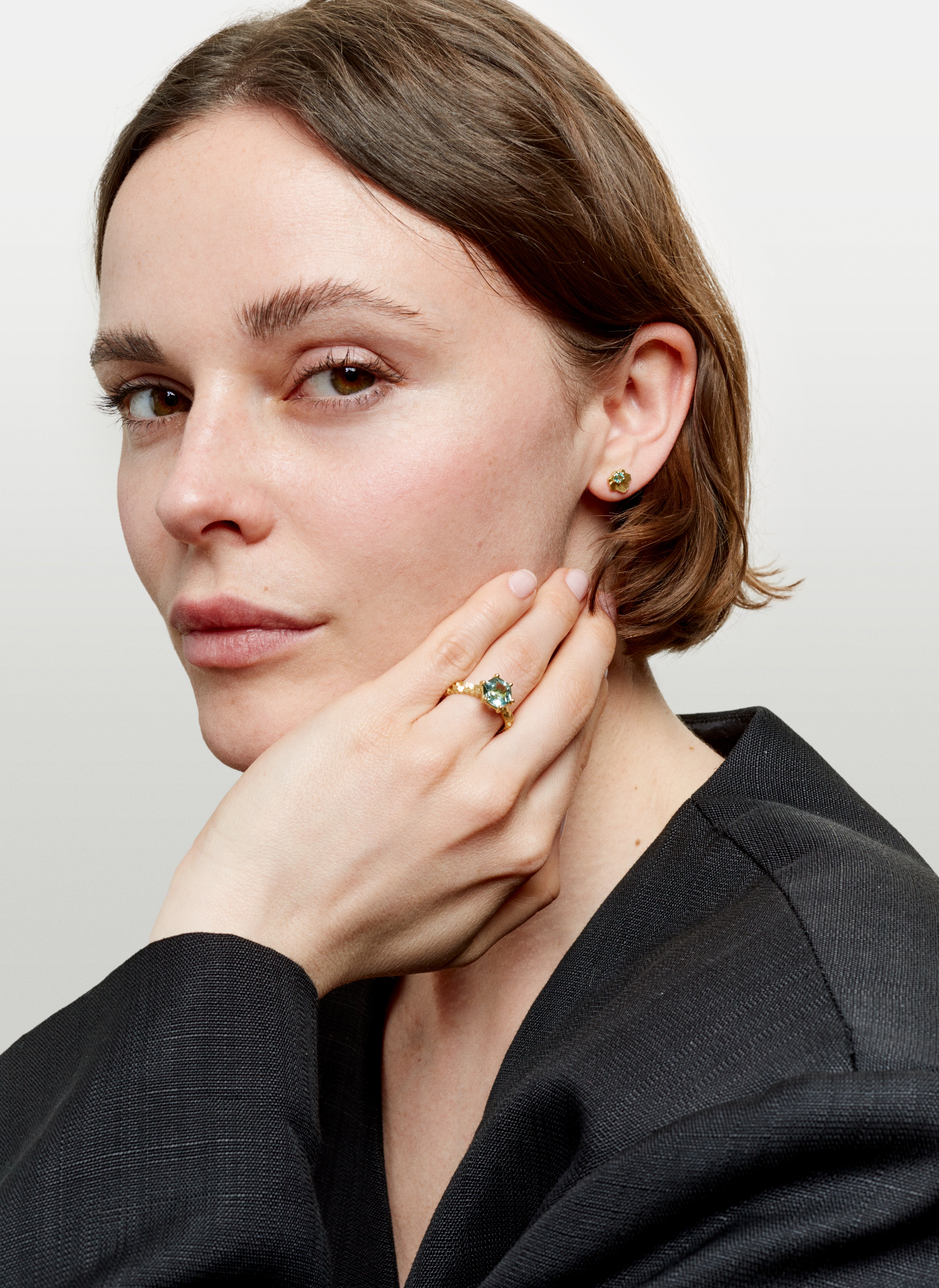 Bague Double Hex tourmaline