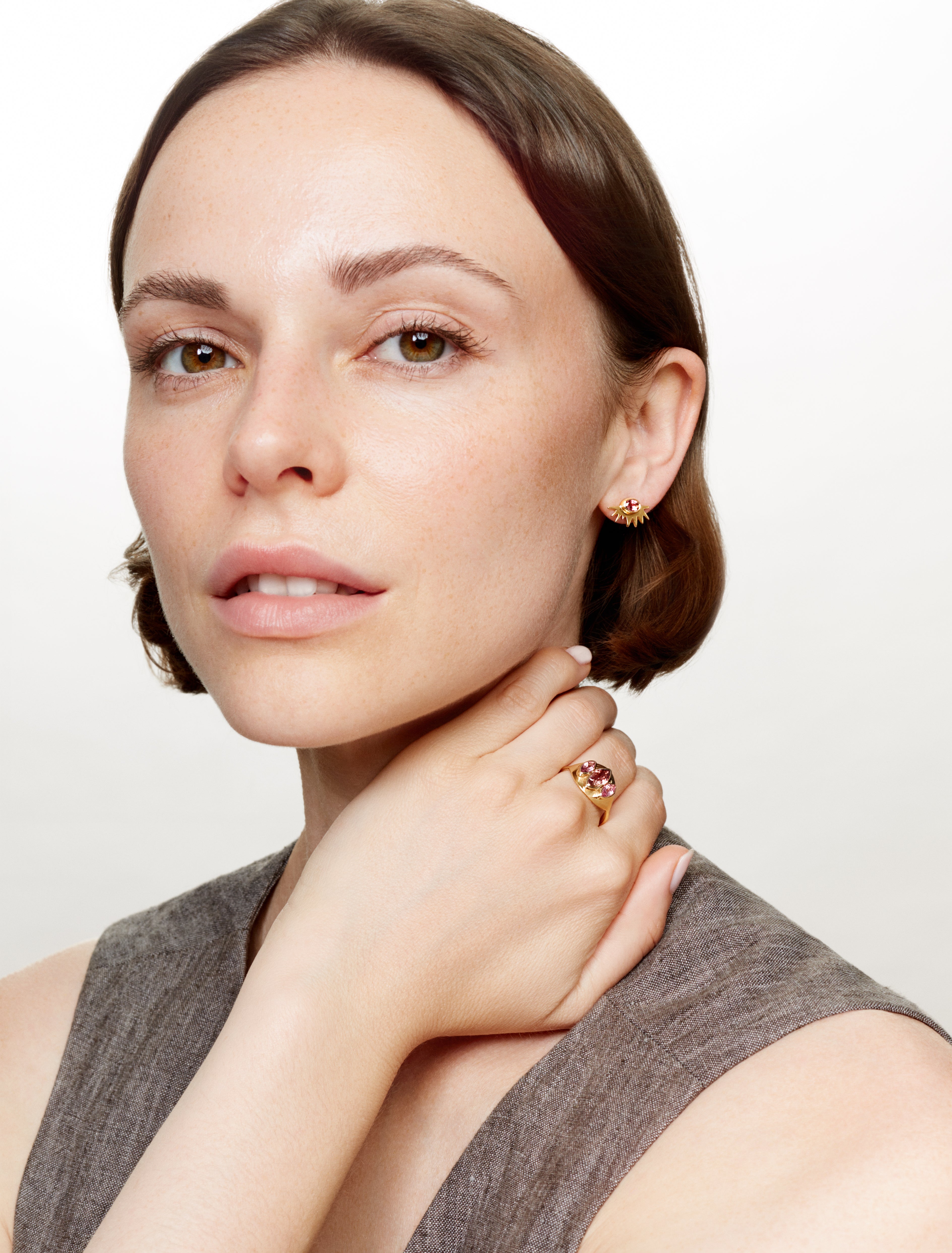 Sunburst Tourmaline earrings