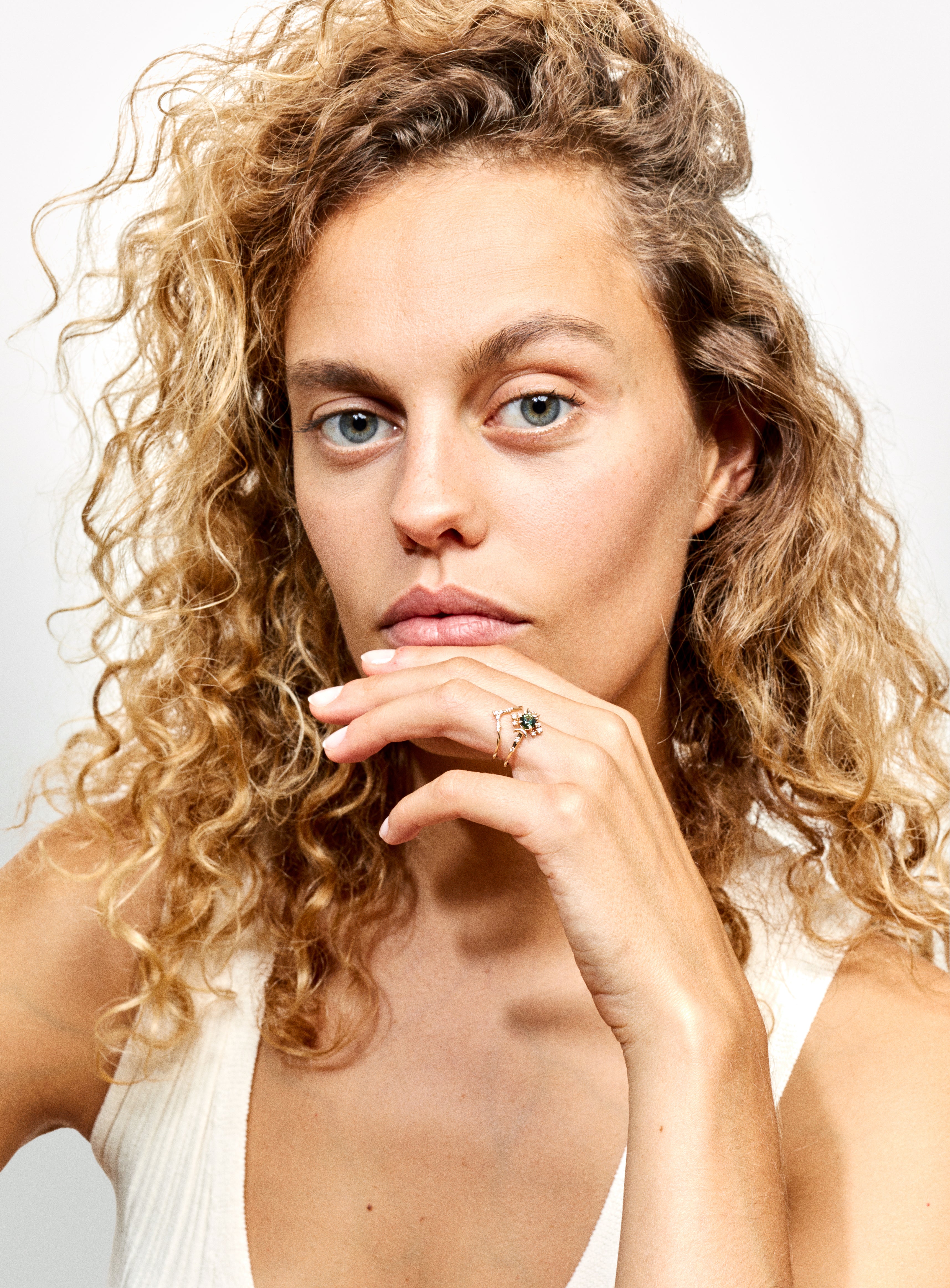 Sapphire and diamonds Wandering Star ring