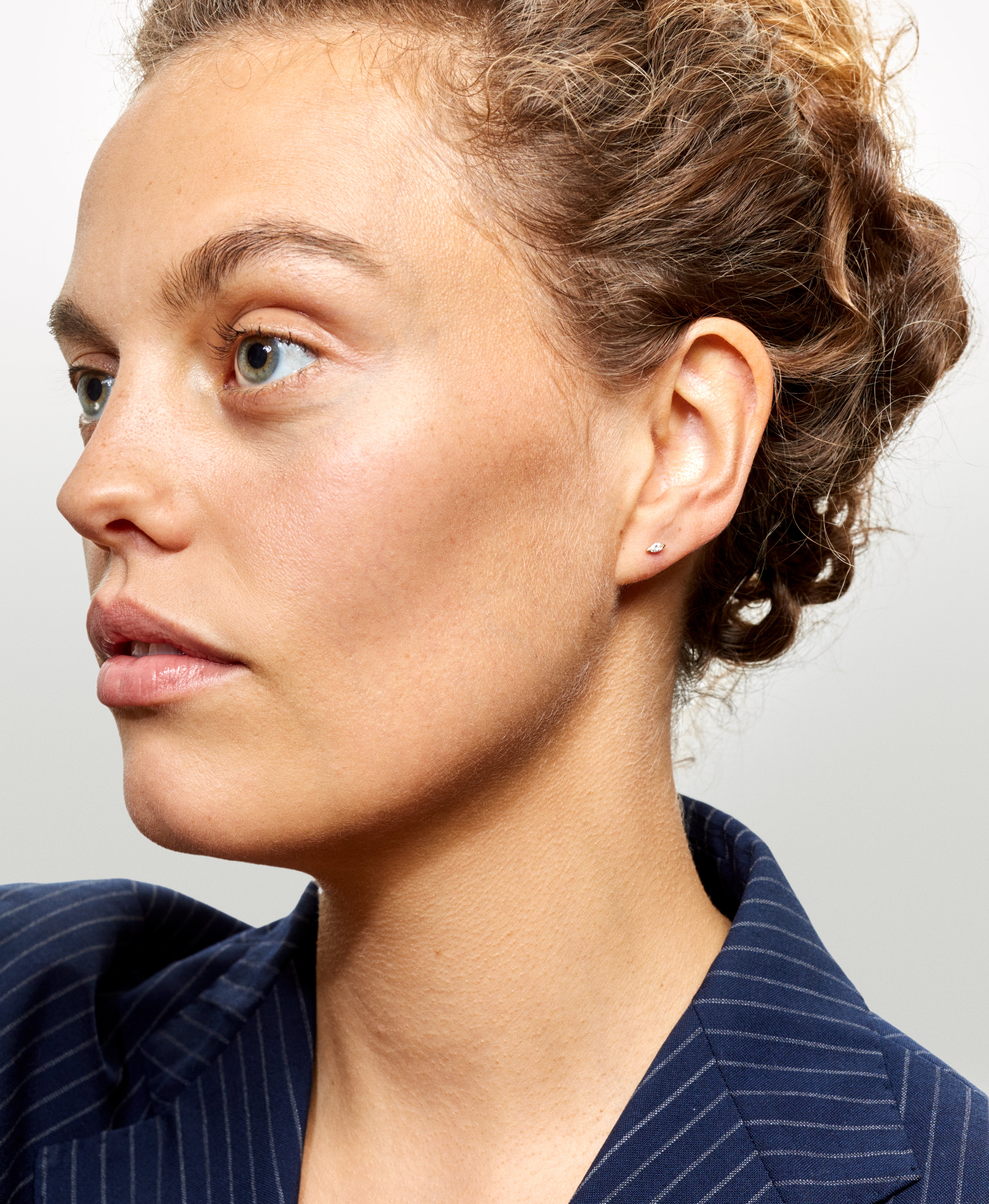 Navette diamond Single earring