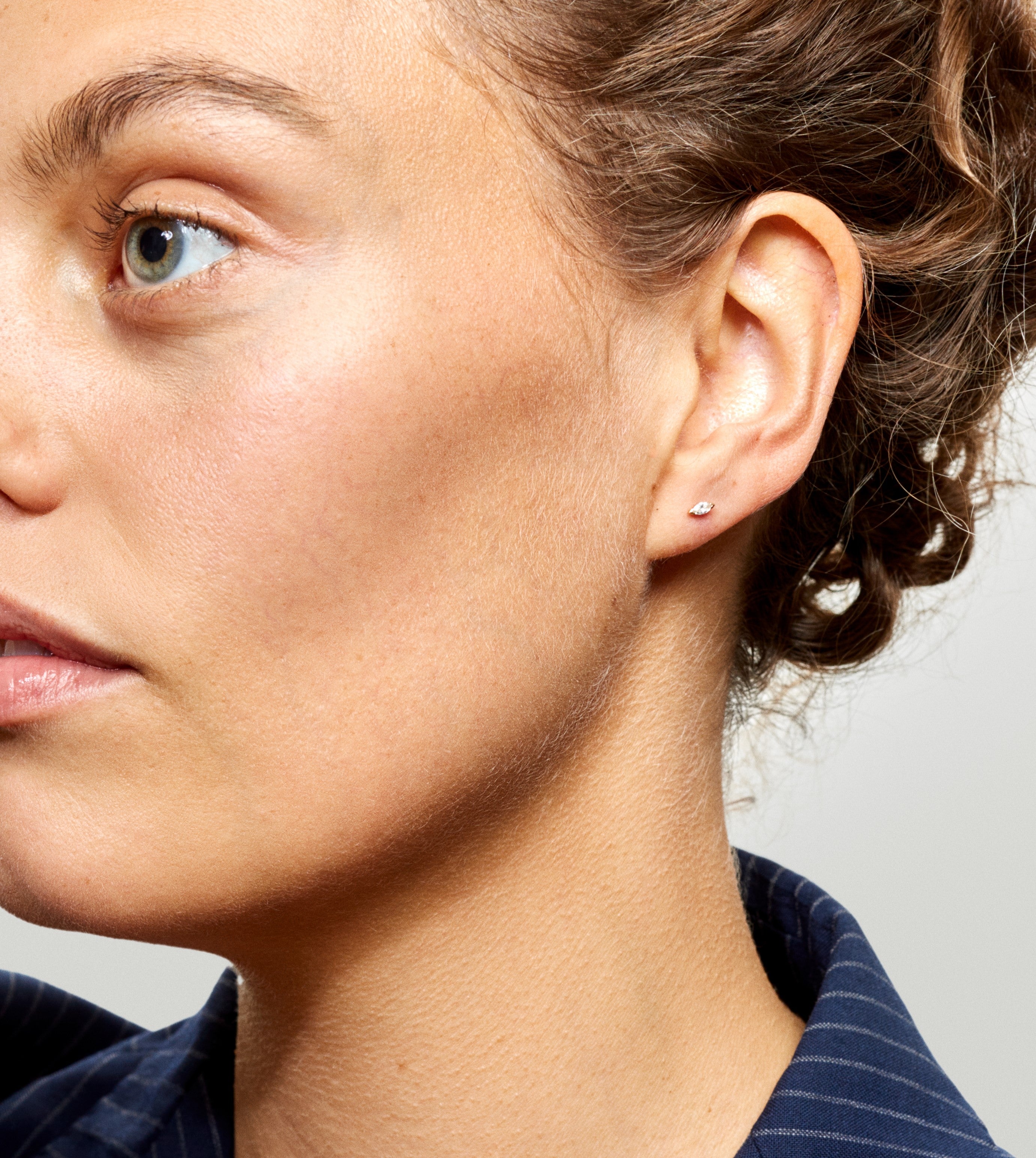 Navette diamond Single earring