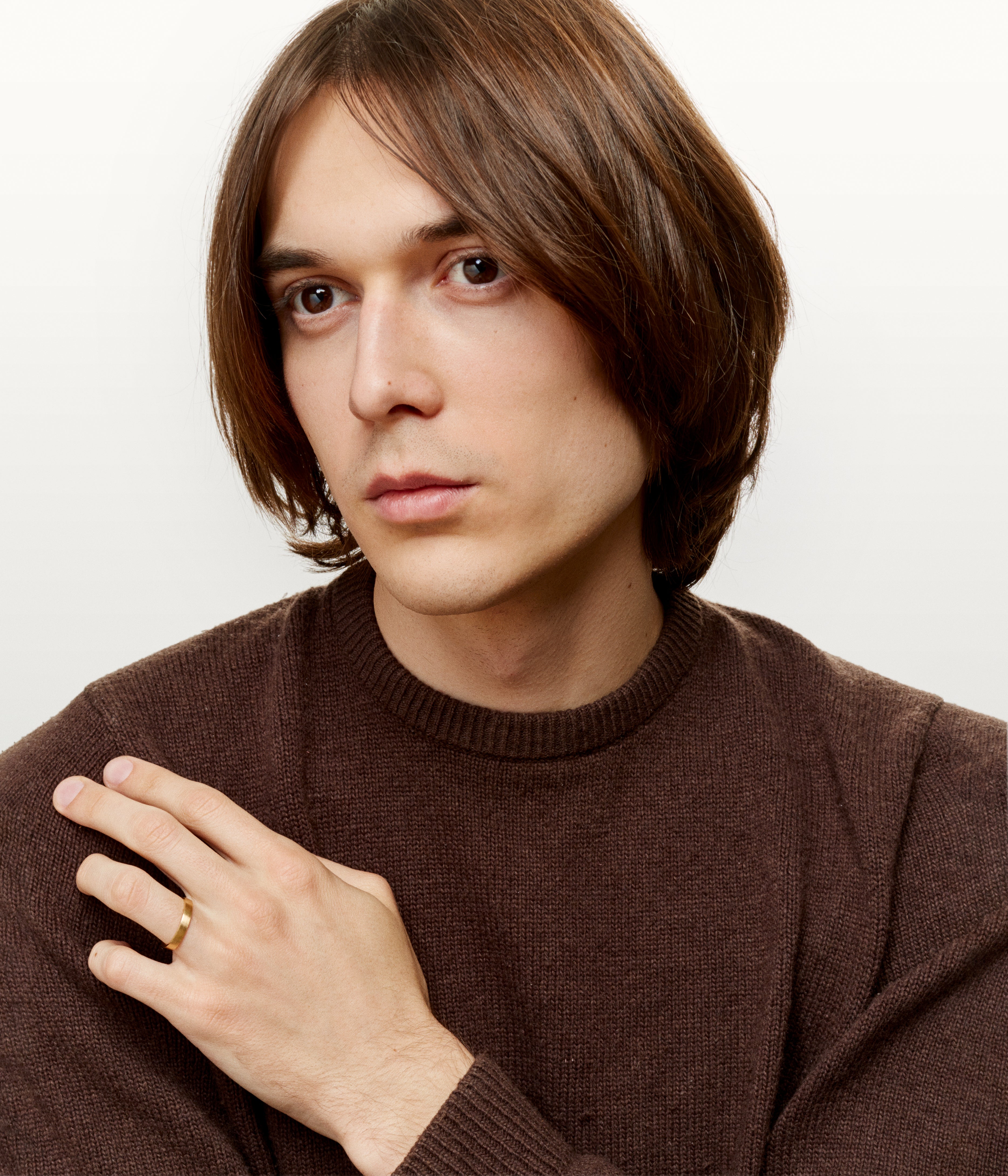 M Matte yellow gold band