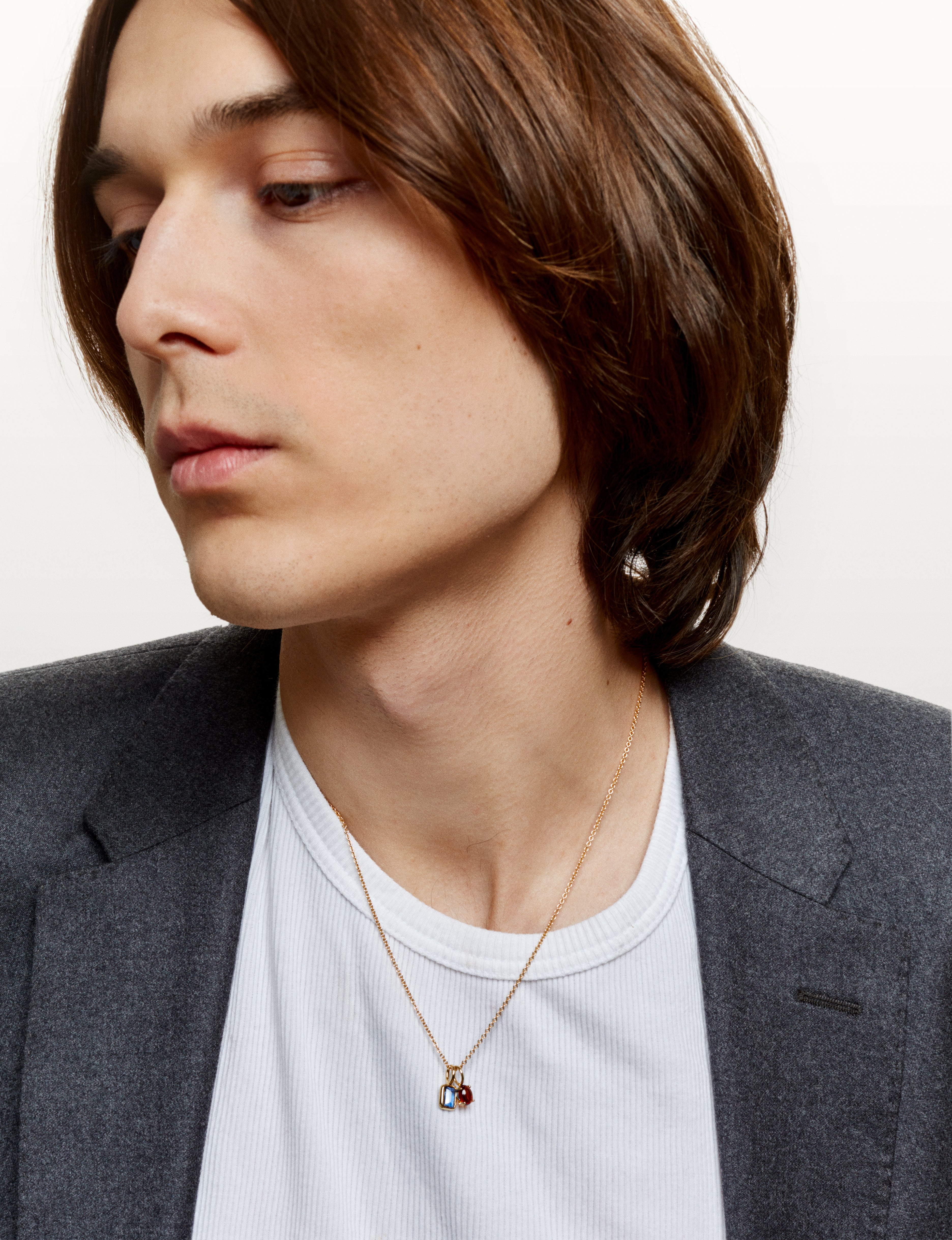 Pendentif Dancing Drop Or jaune et Grenat