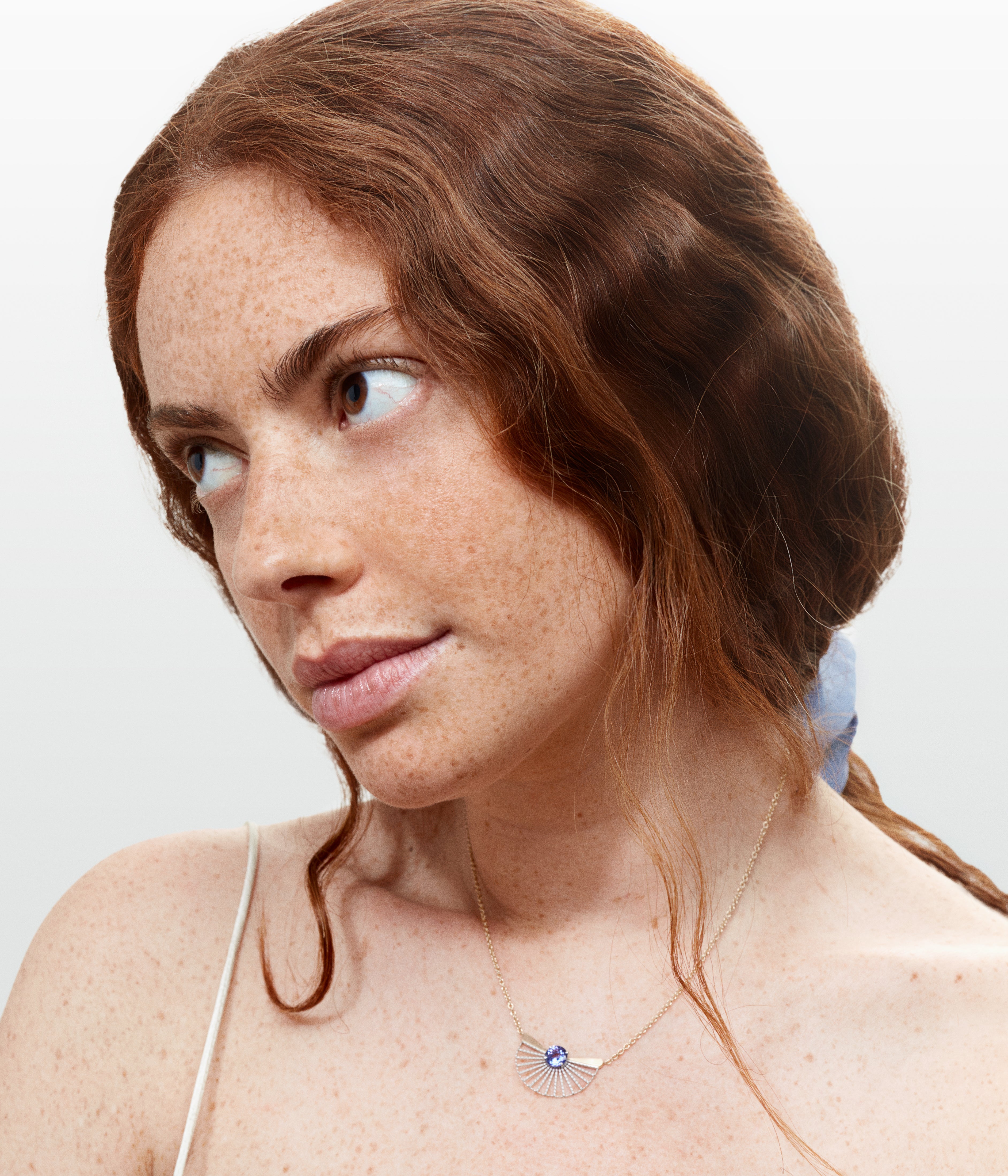 Collier Large Fan tanzanite