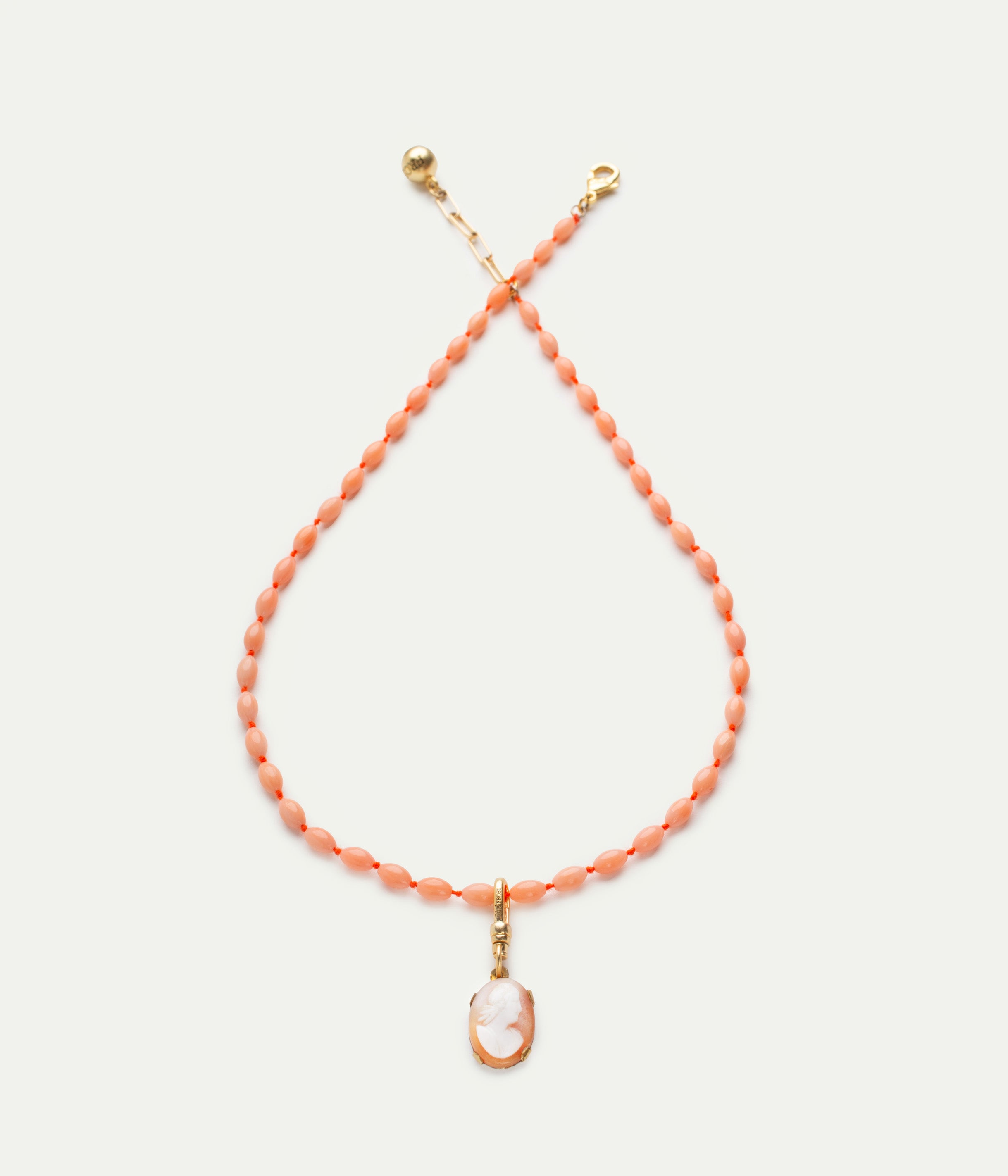 Collier Knotted Corail