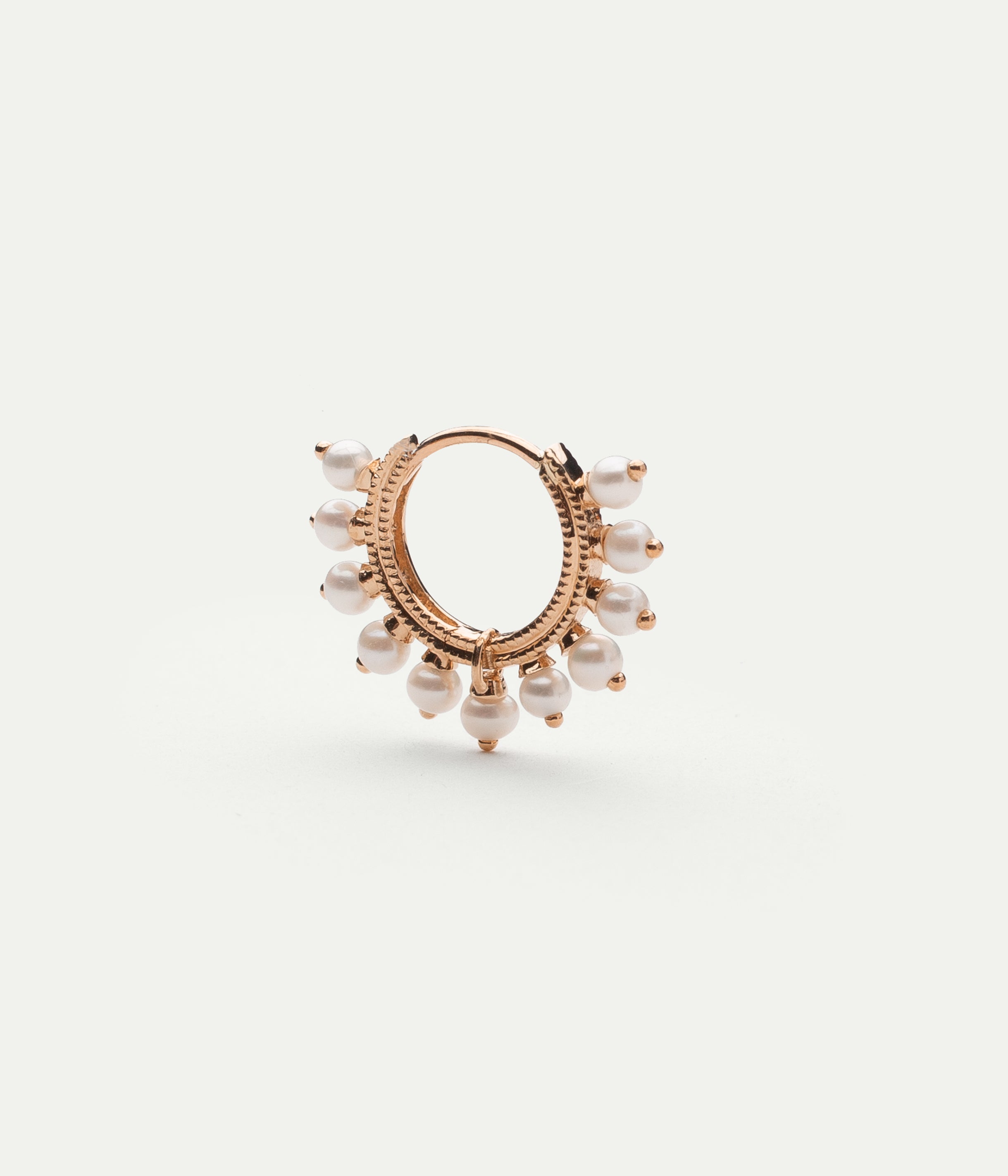 Créole Single Pearl Coronet or rose Large