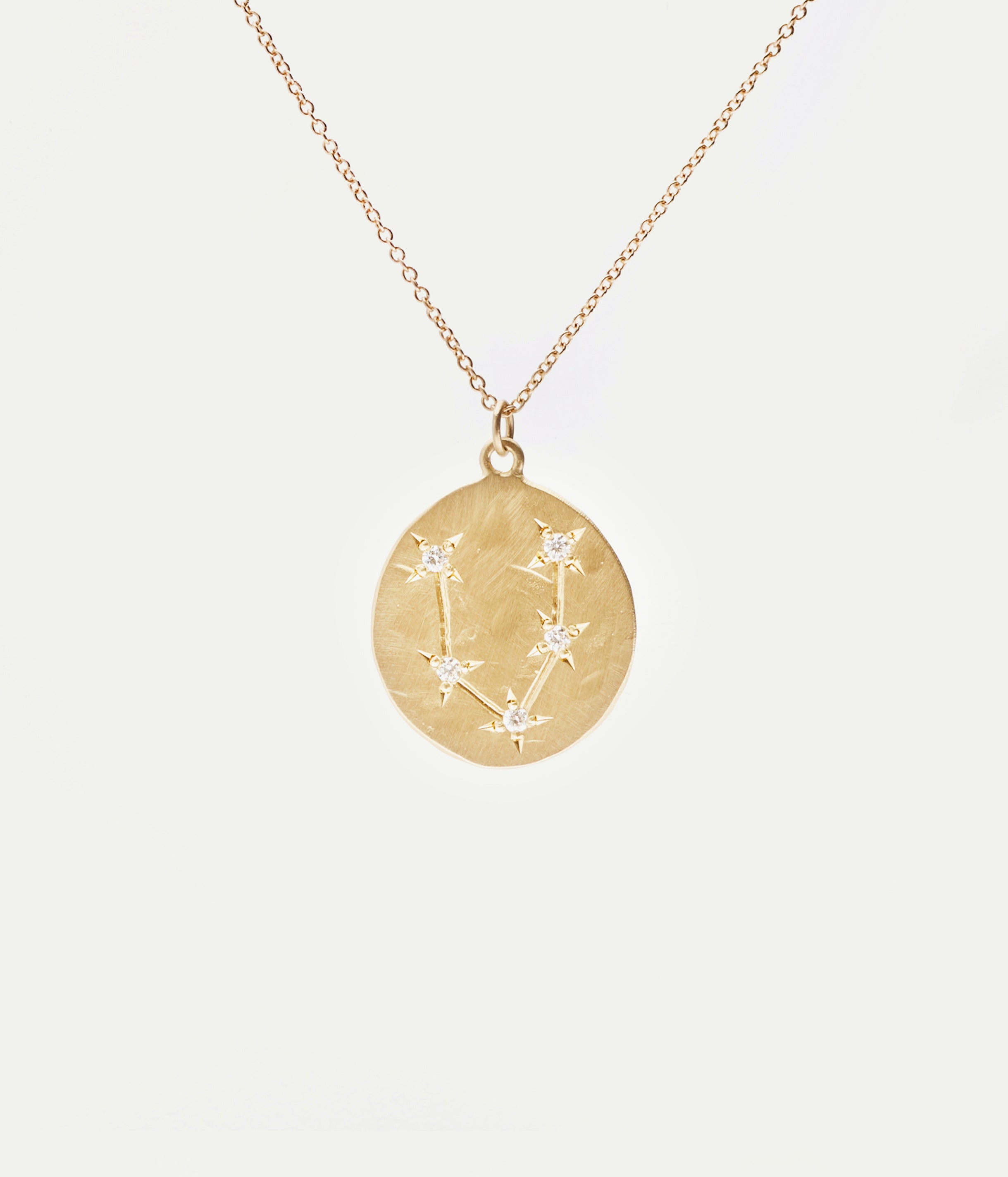 Pisces medallion diamond necklace