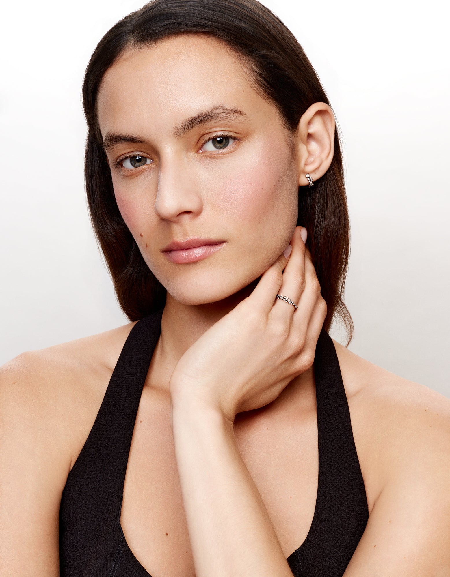 Bague Aura or gris et diamants