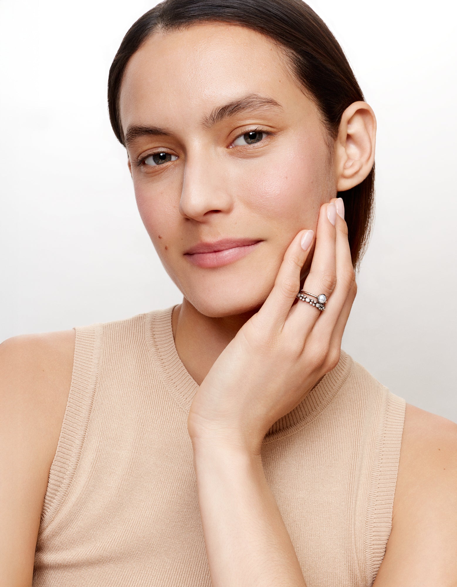 Bague Nova or gris et diamants