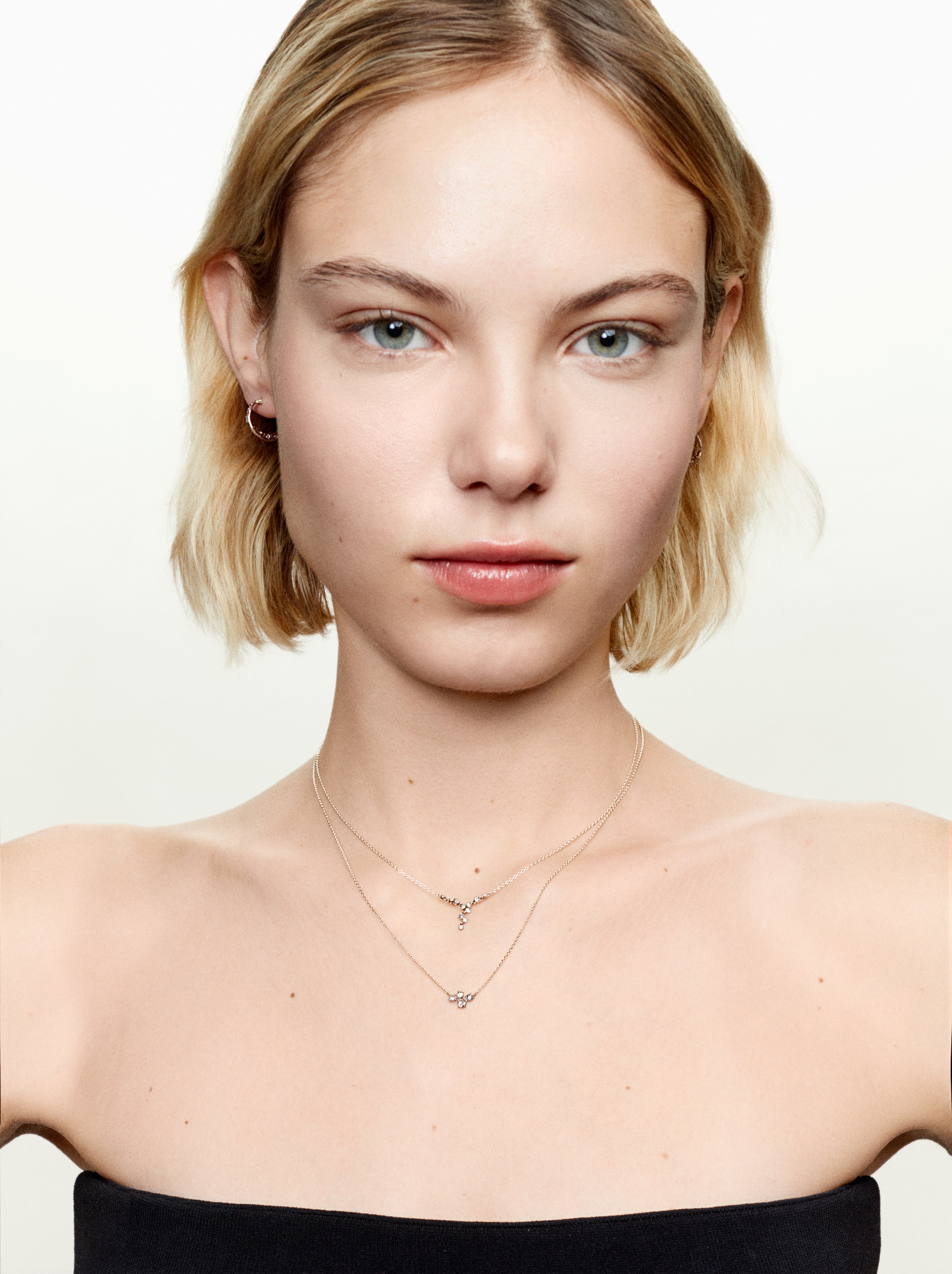 Collier Shimmer or jaune et diamants