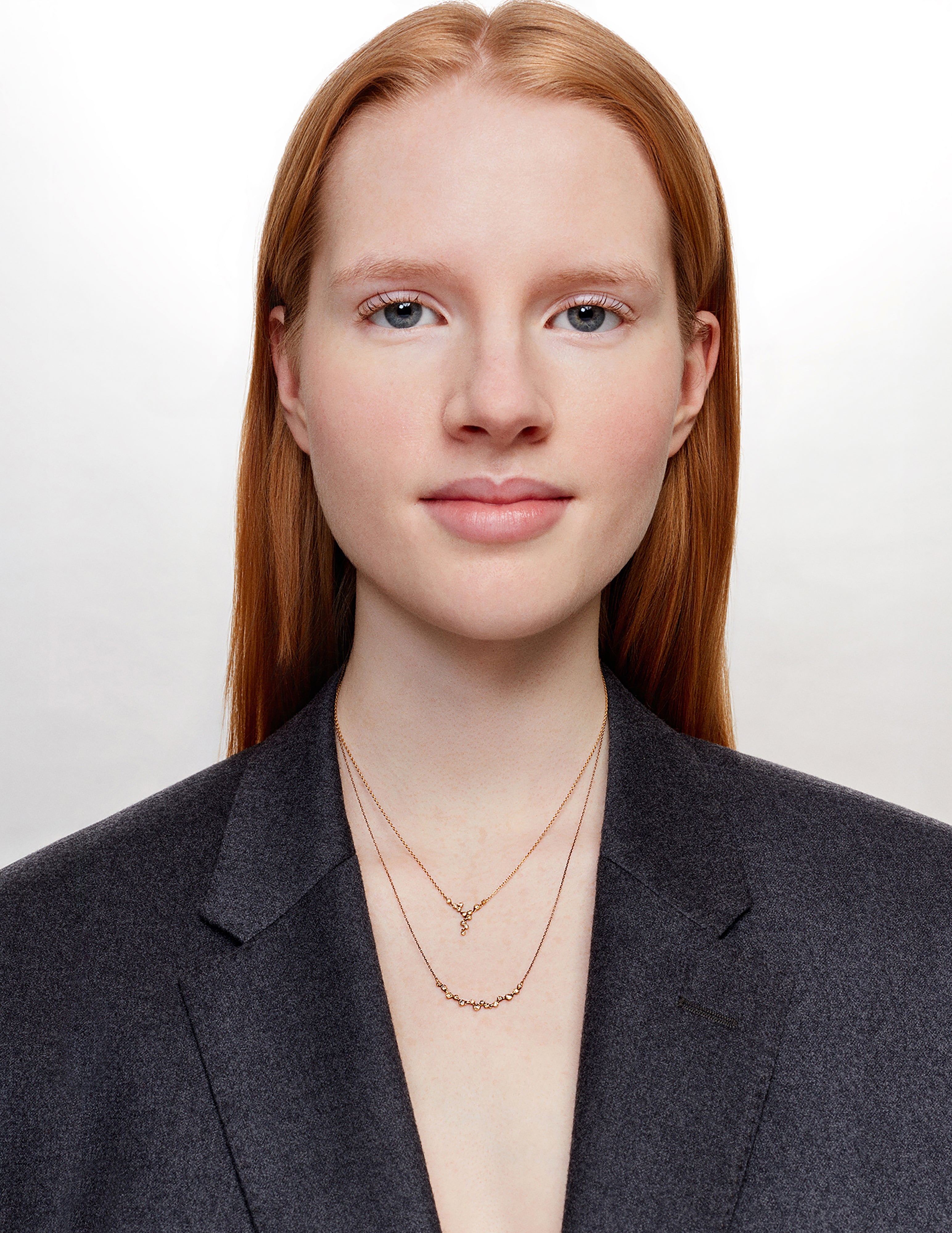 Collier rosée small or jaune et diamants