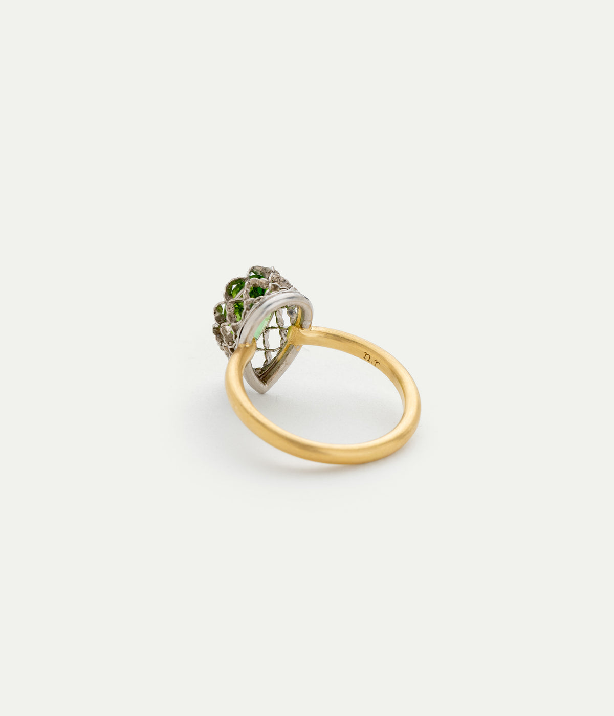 Bague Pear Tourmaline verte