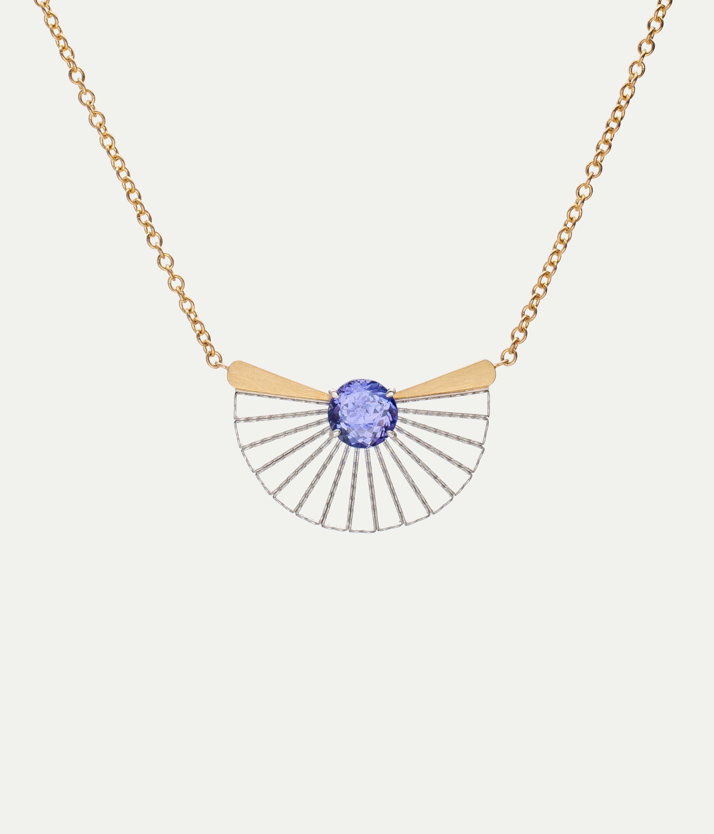 Collier Large Fan tanzanite