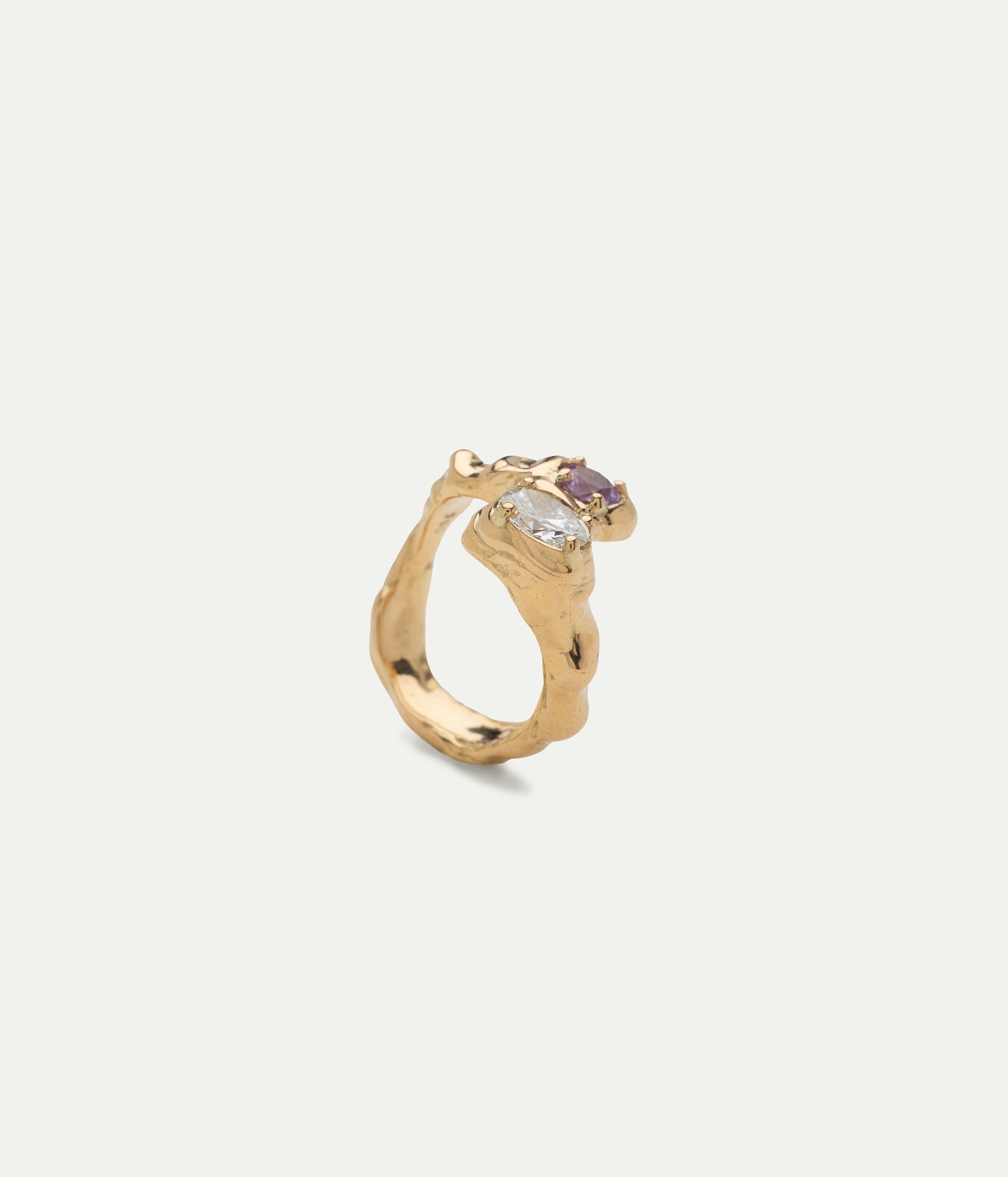 Adamant Sapphire and Diamond Ring