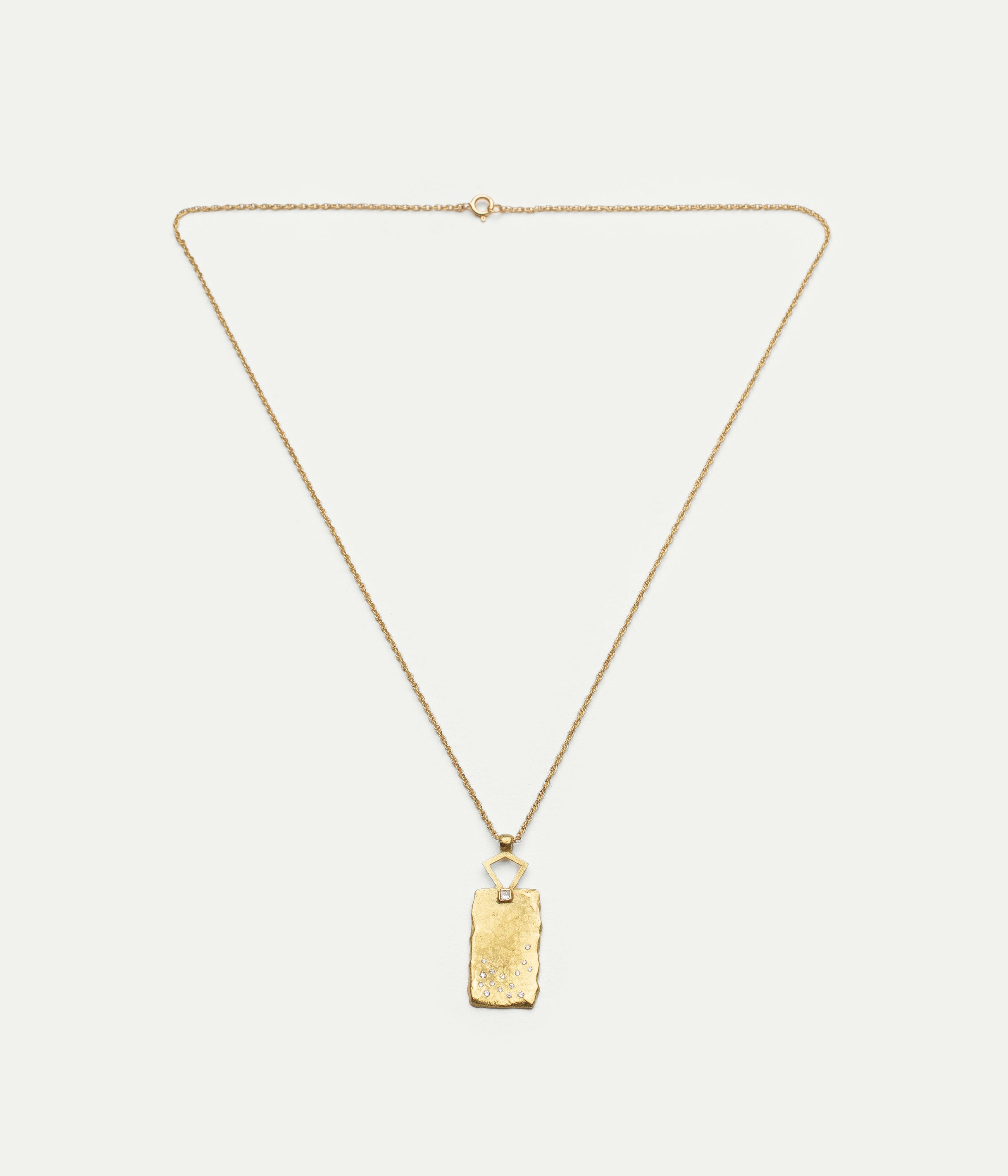 Paloma Flacon Yellow gold and diamonds necklace