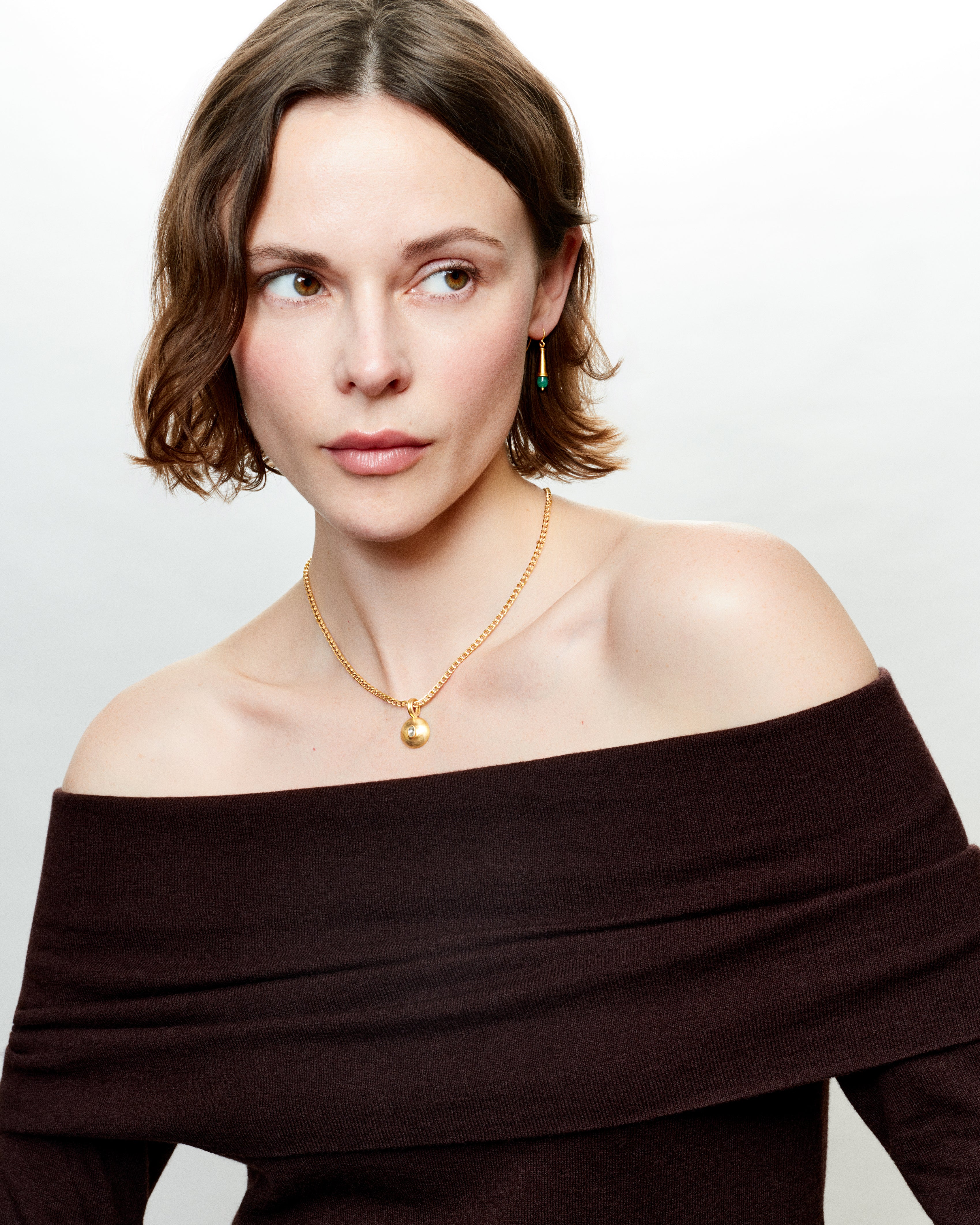 Small Diamond Bulla pendant