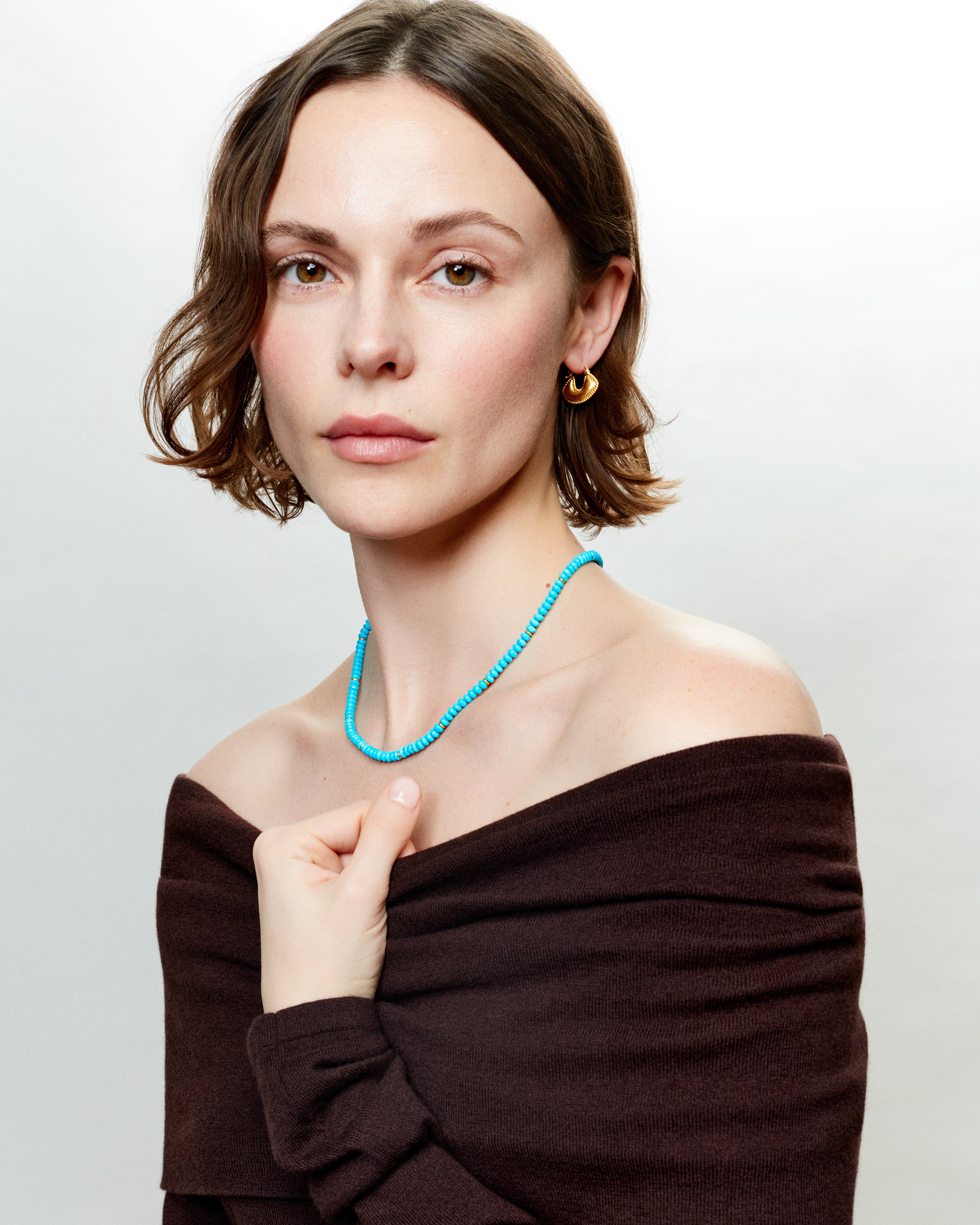 Turquoise and Gold Strand necklace