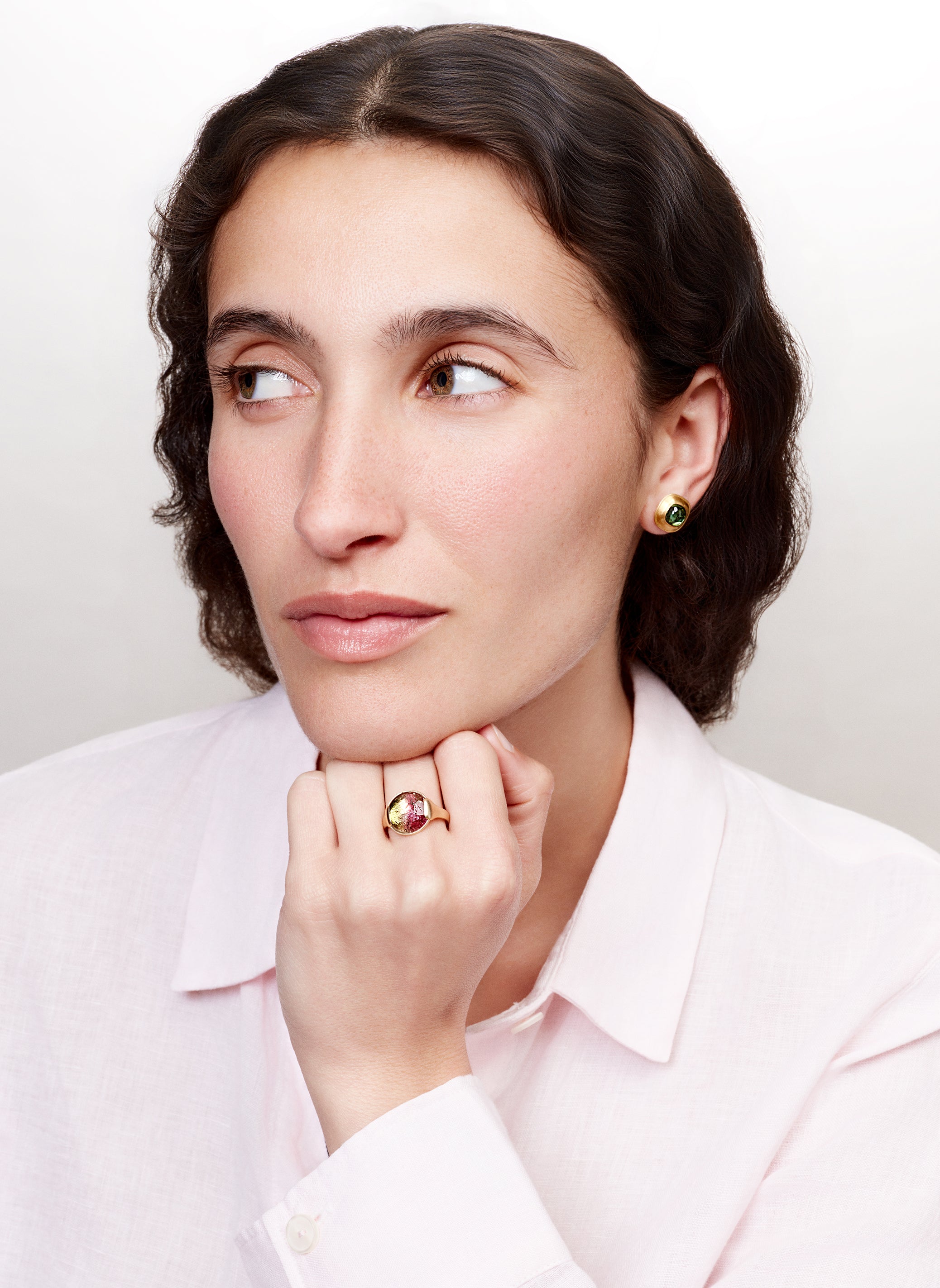 Grace watermelon tourmaline ring