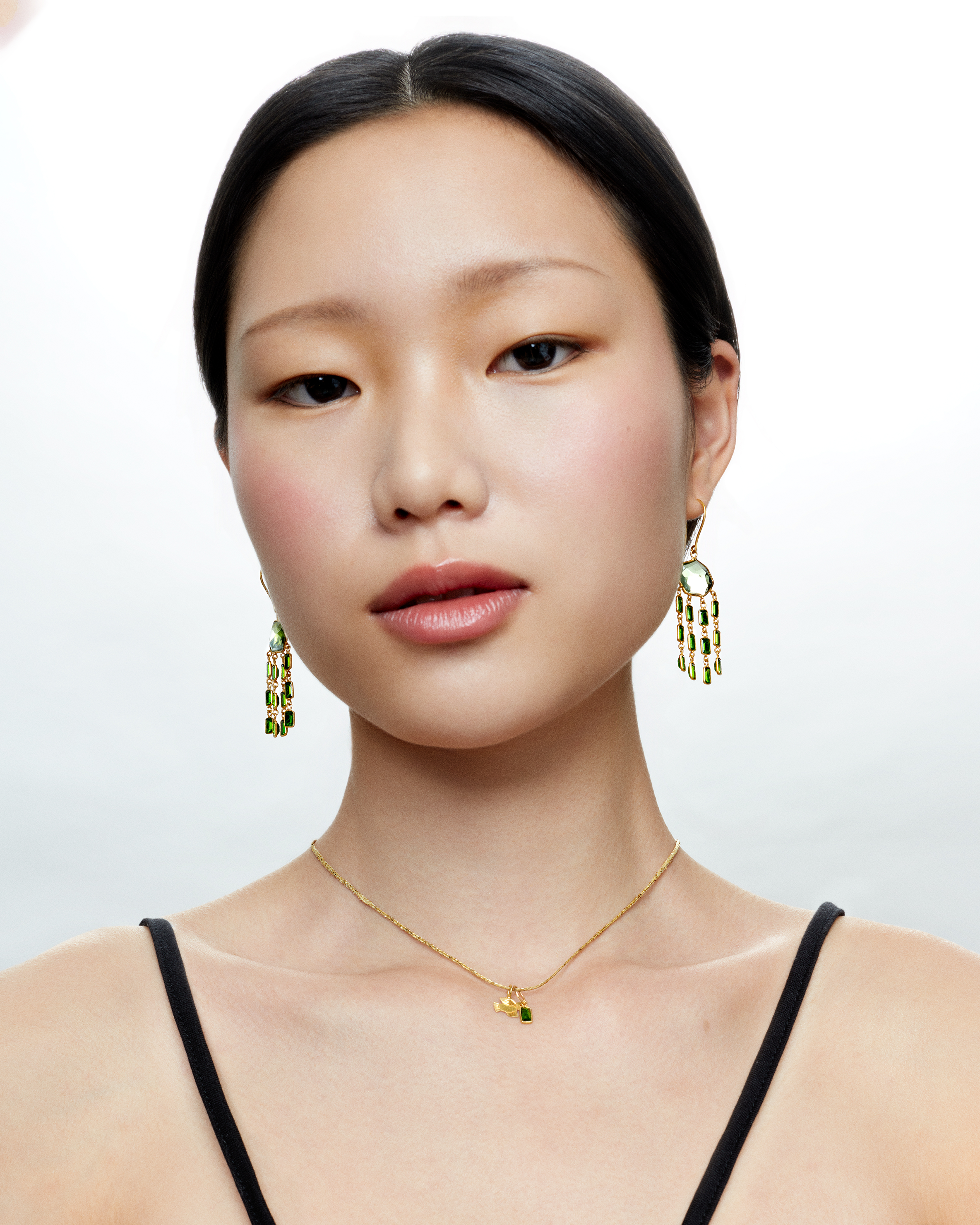 Myanmar Tender Greens Jellyfish earrings