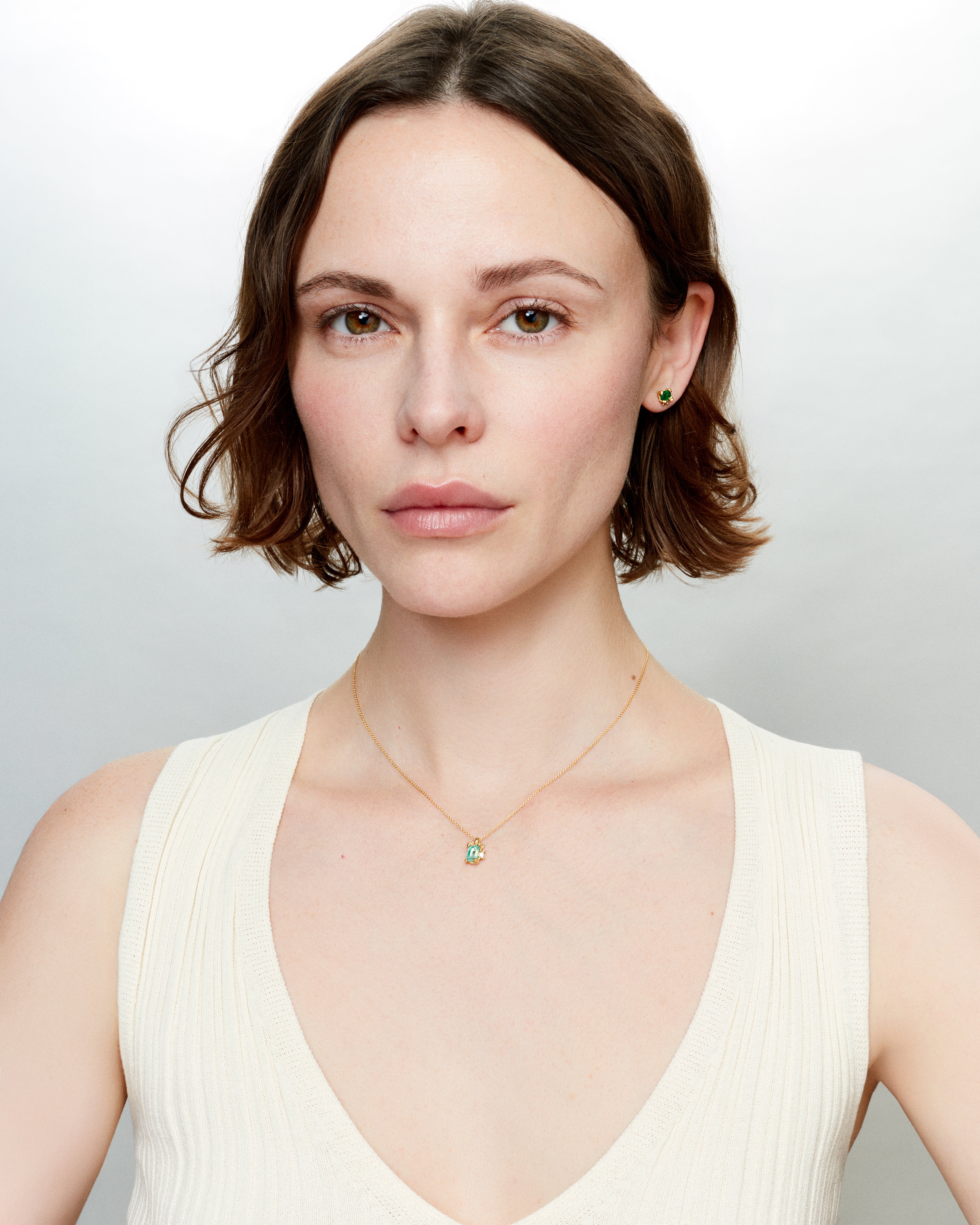 Collier Raw Emerald Encrusted émeraude