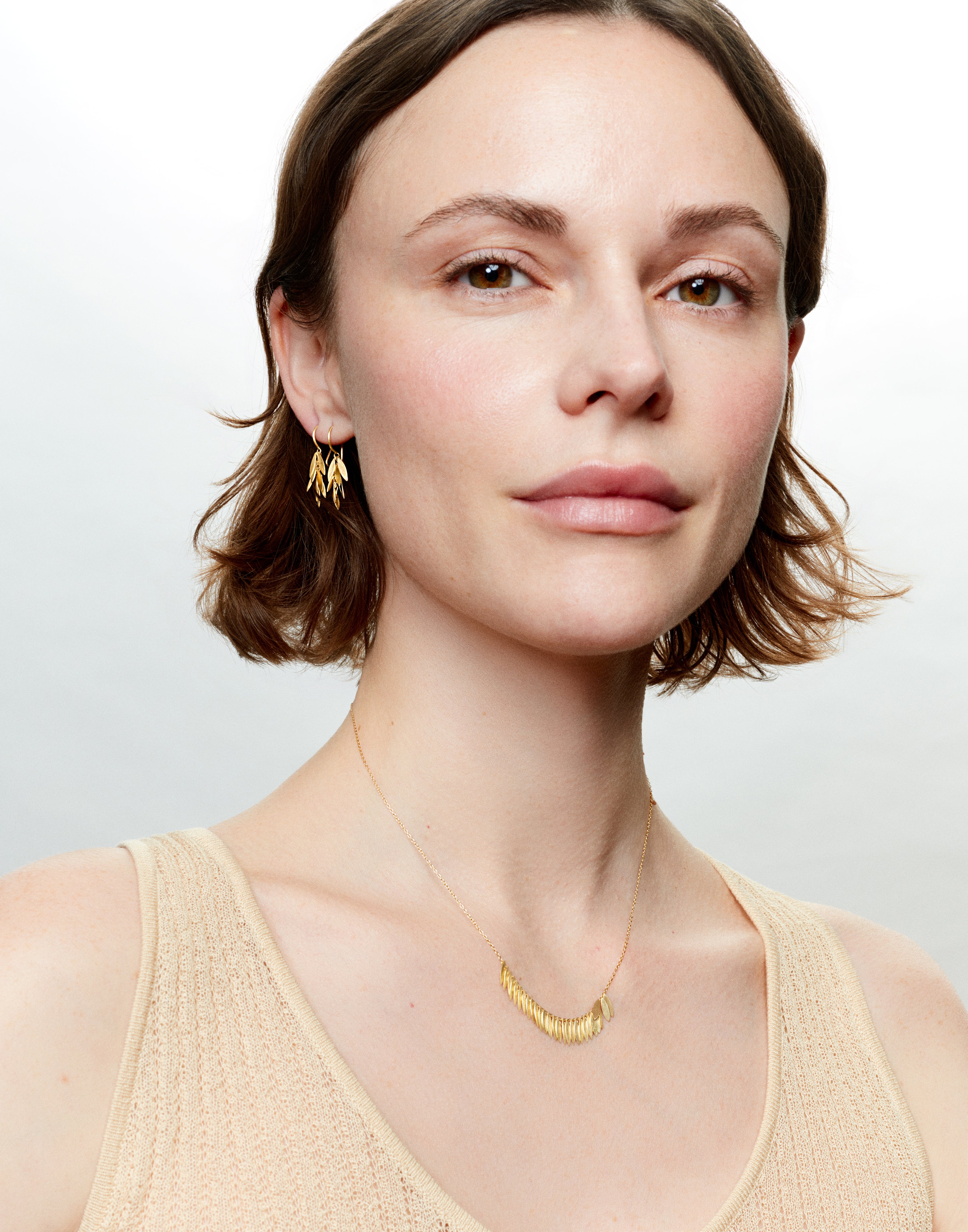 Small Golden Leaf earrings