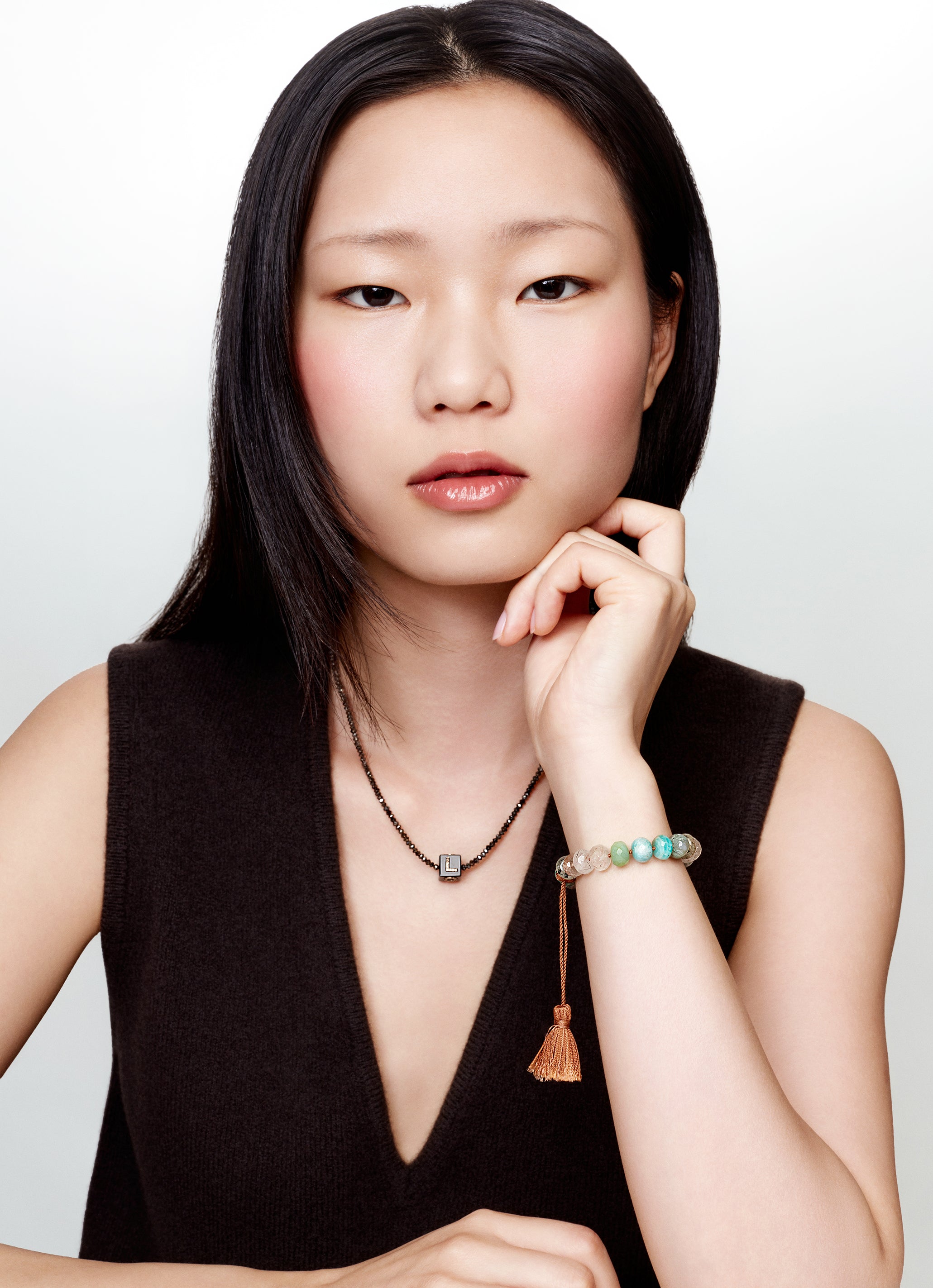 Collier Cubix Hope onyx et diamants