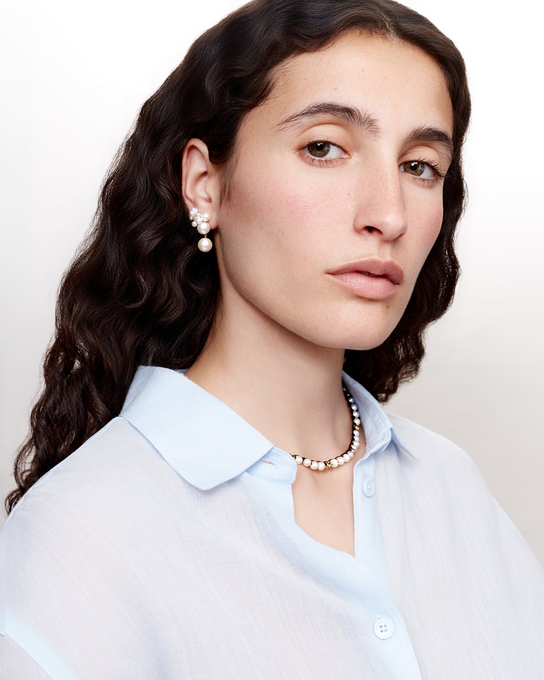 Bisou pearl single earring