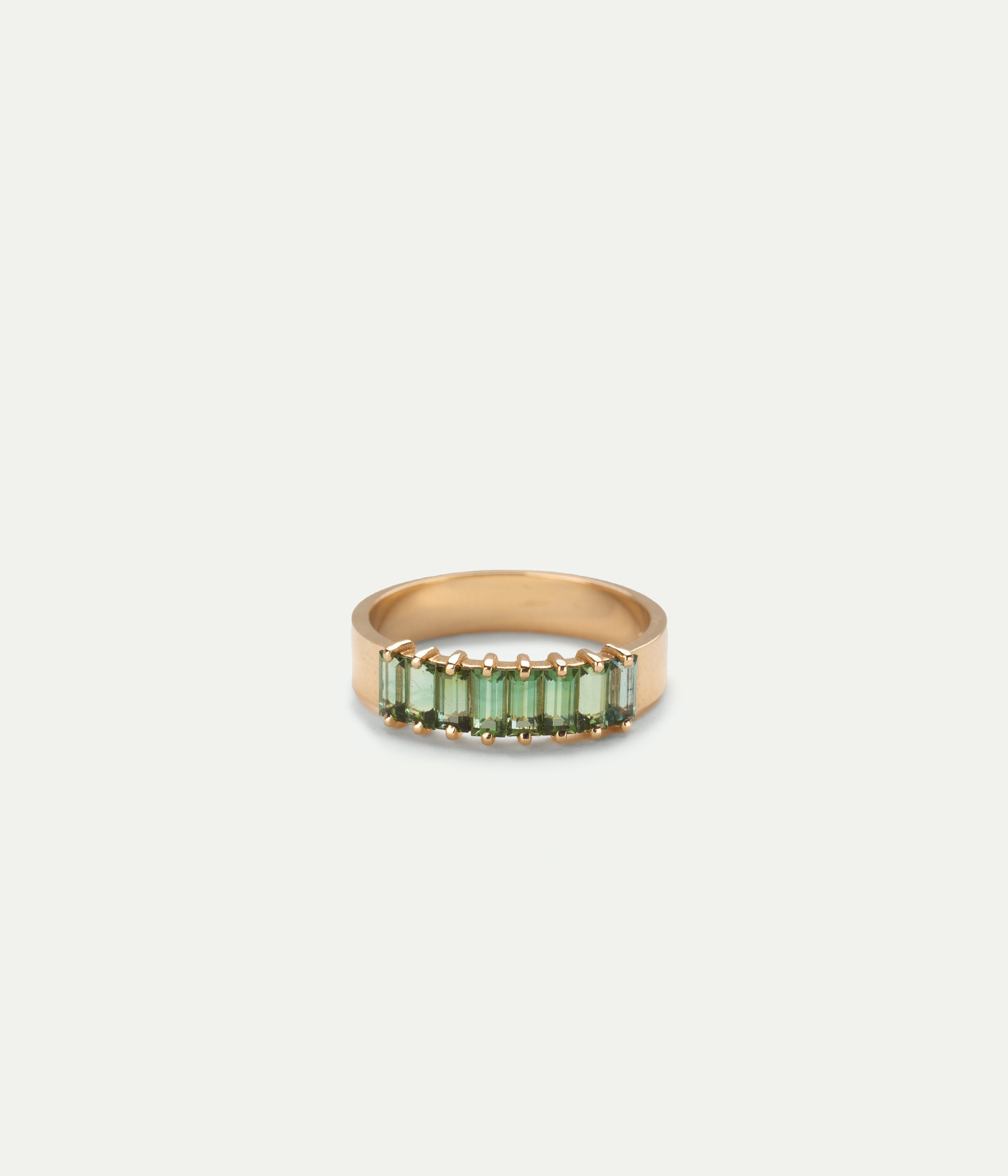 Bague Baguette Tourmaline Verte