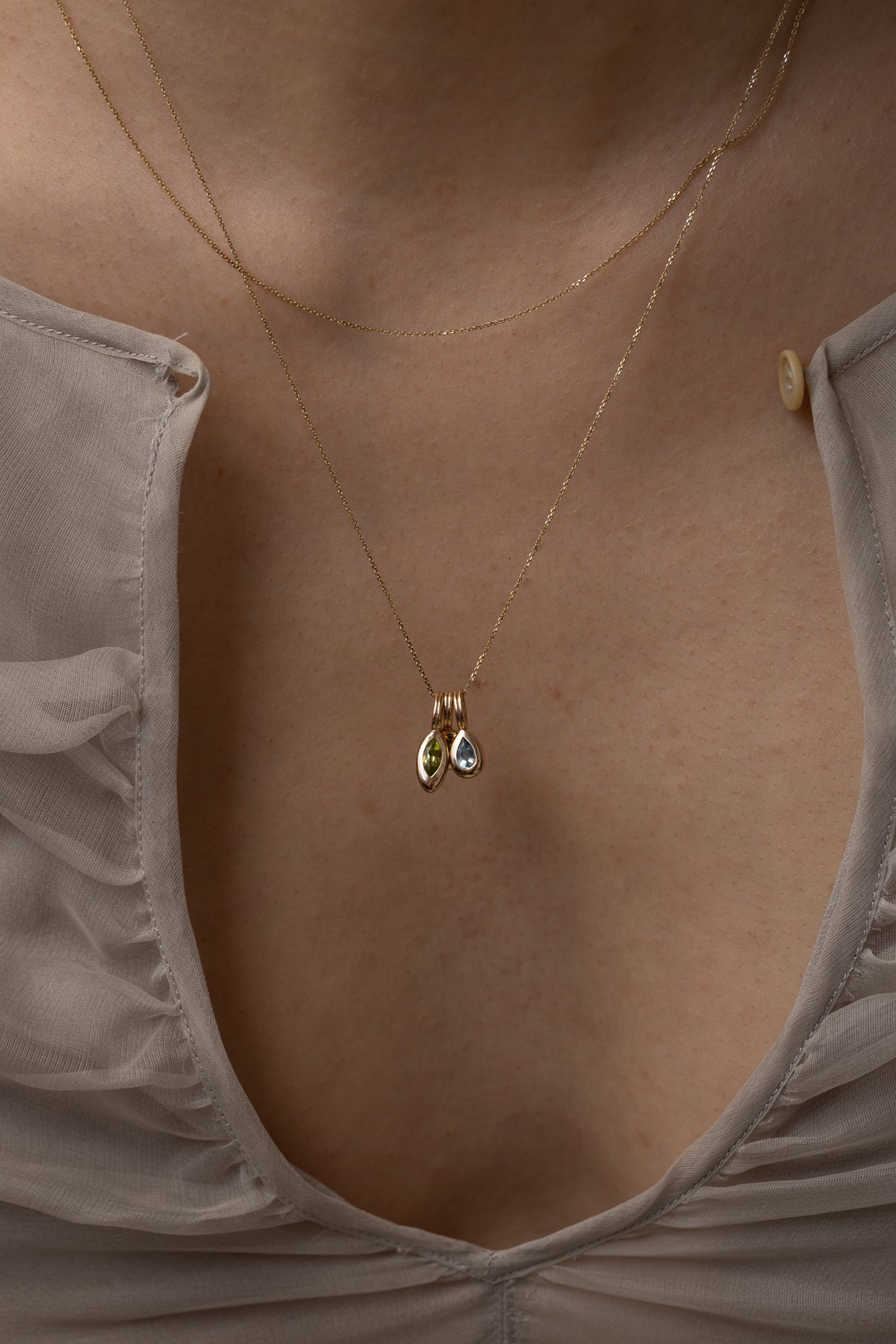 Pendentif Tempo Charm n°3 aigue-marine