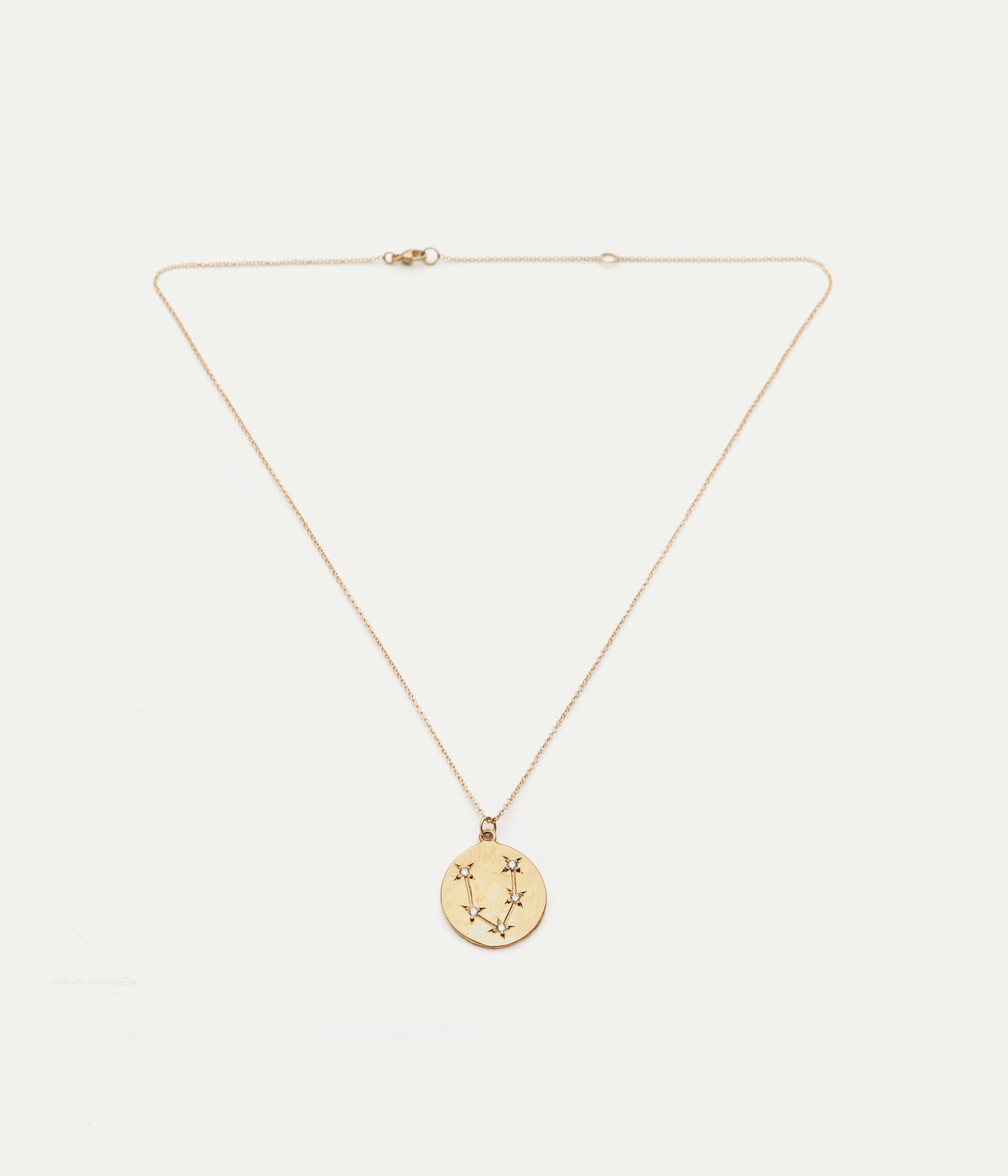 Pisces medallion diamond necklace