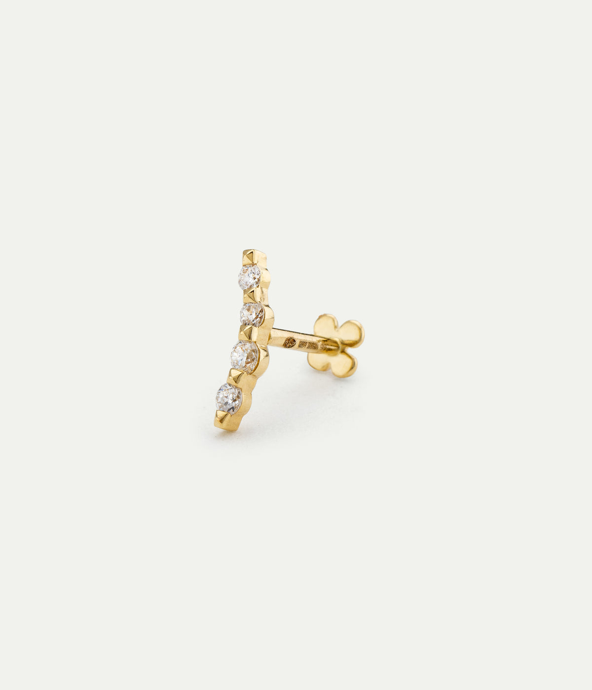 Stud Croissant diamants