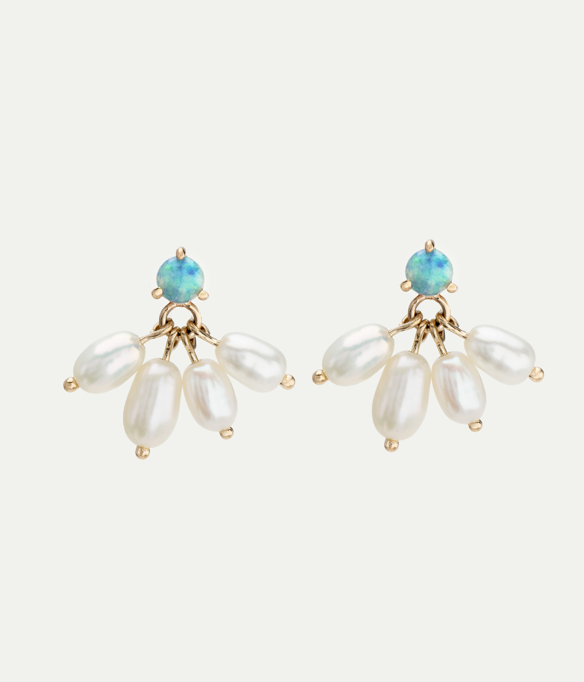 Cloudburst opal earrings