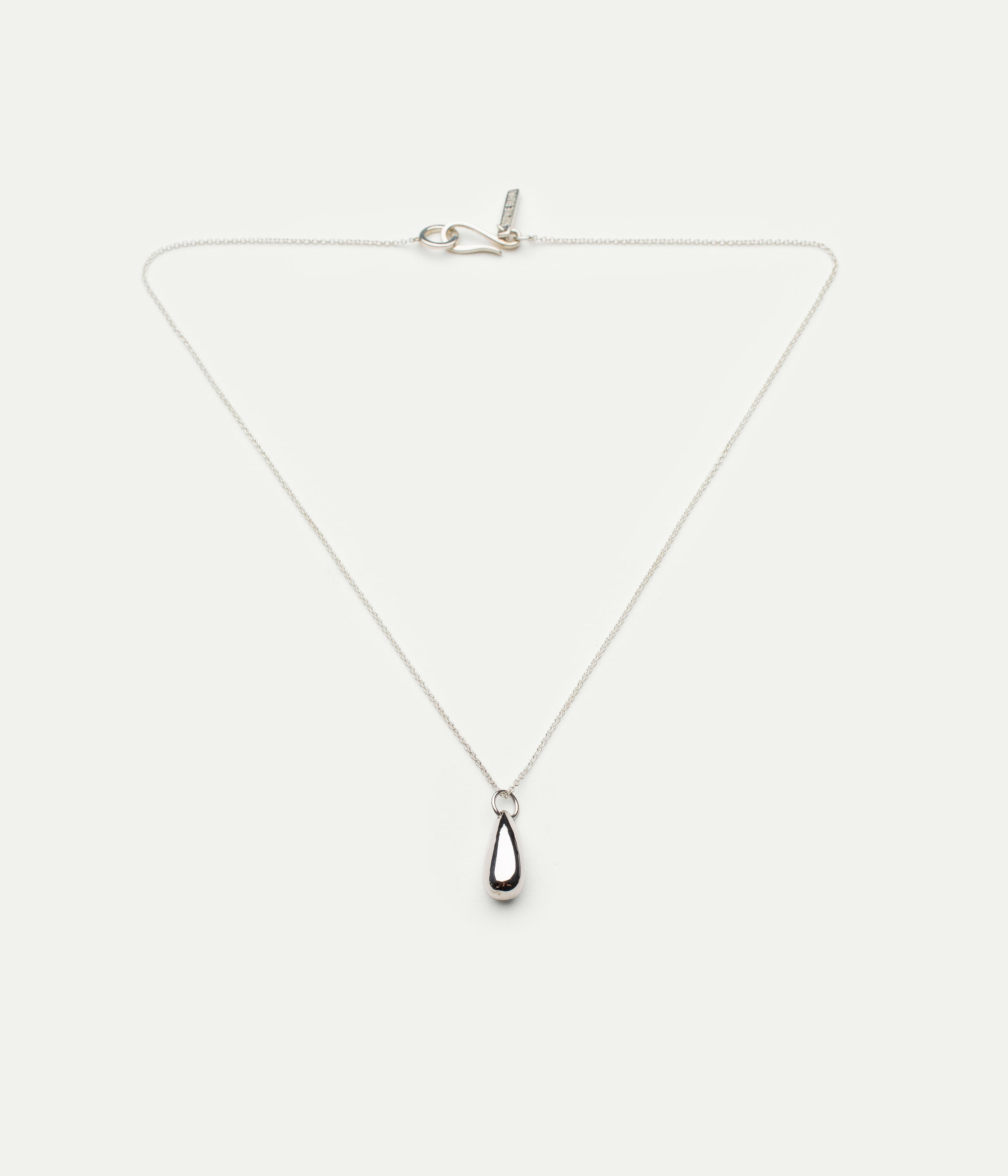 Droplet Pendant silver necklace