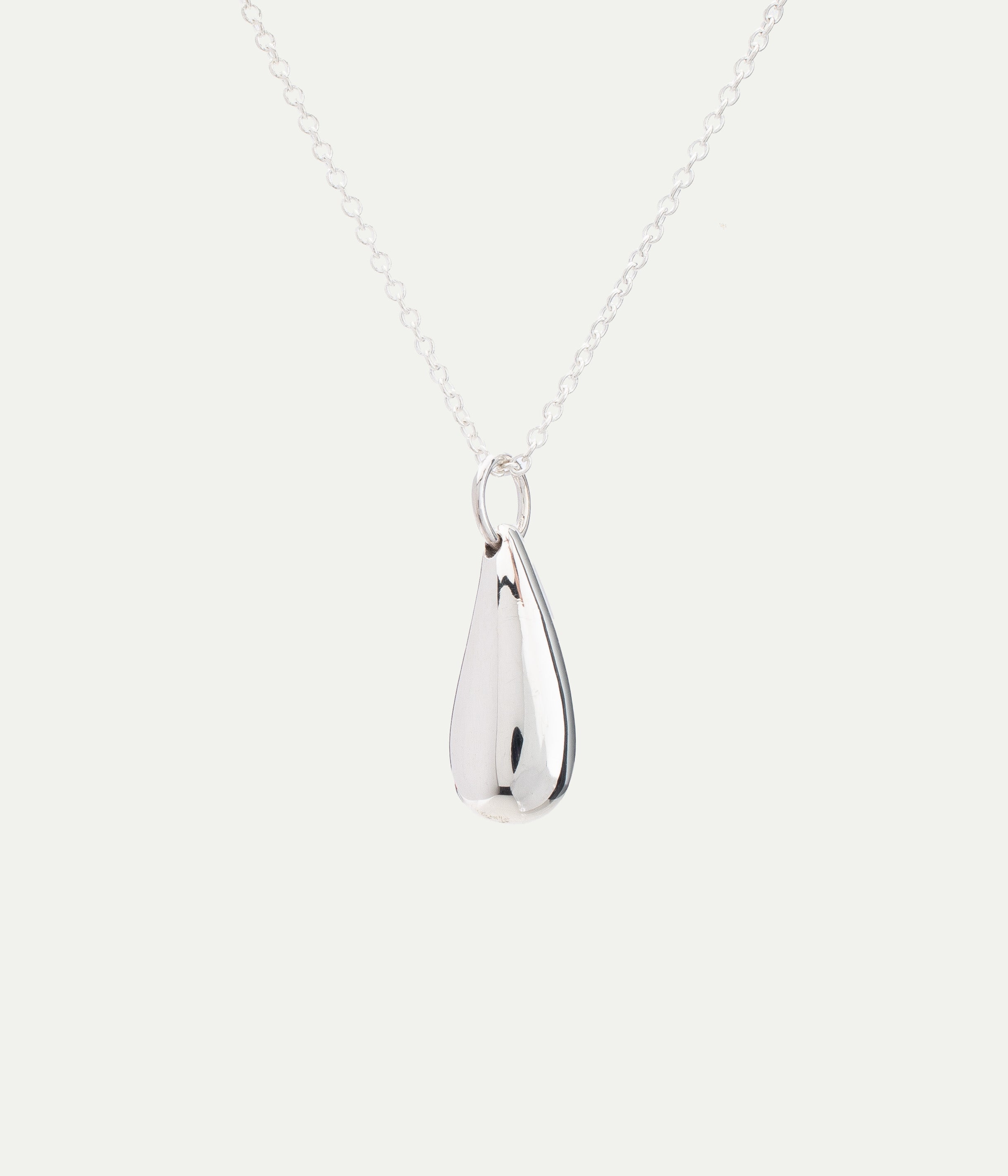 Droplet Pendant silver necklace