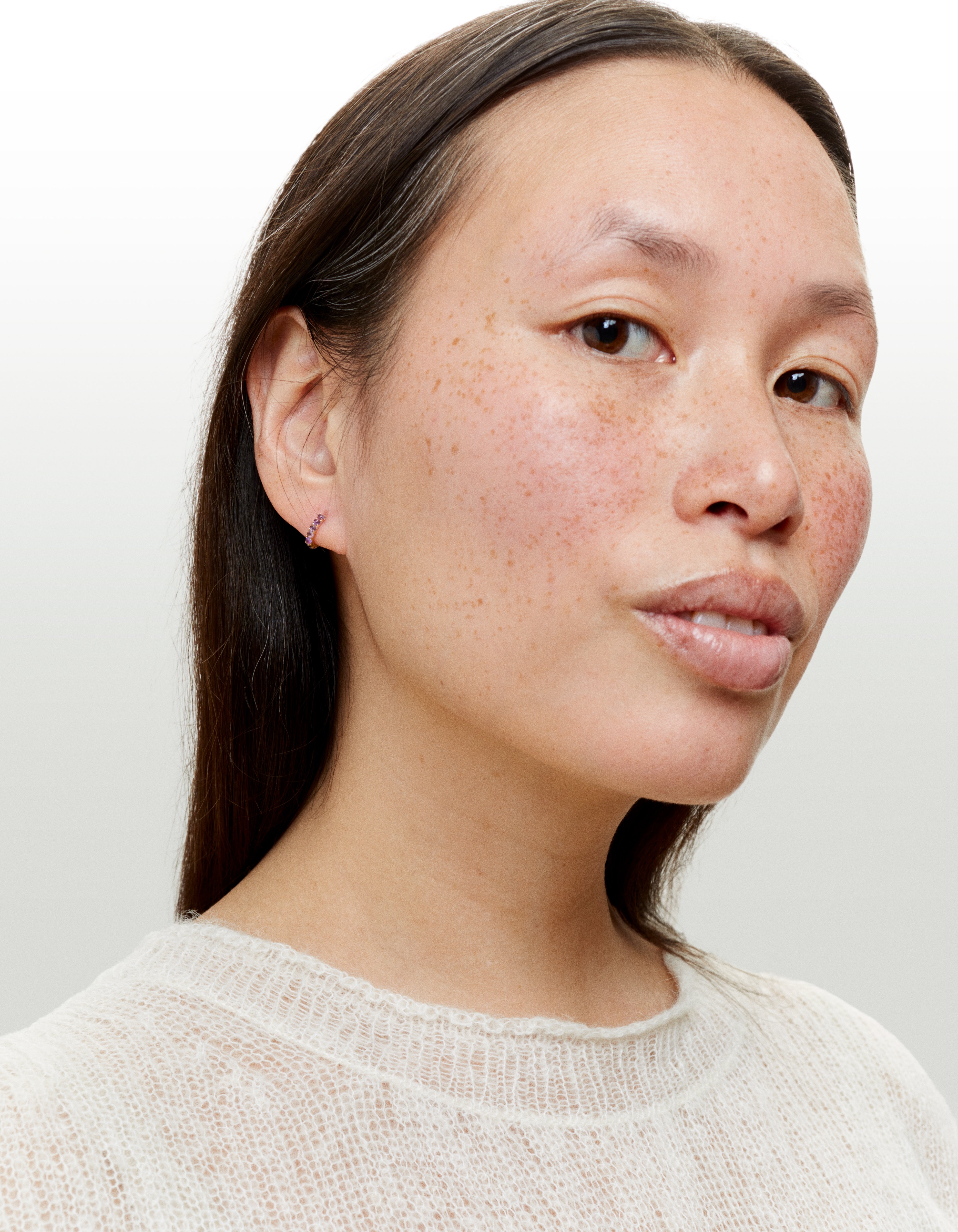 Ismène amethyst hoop