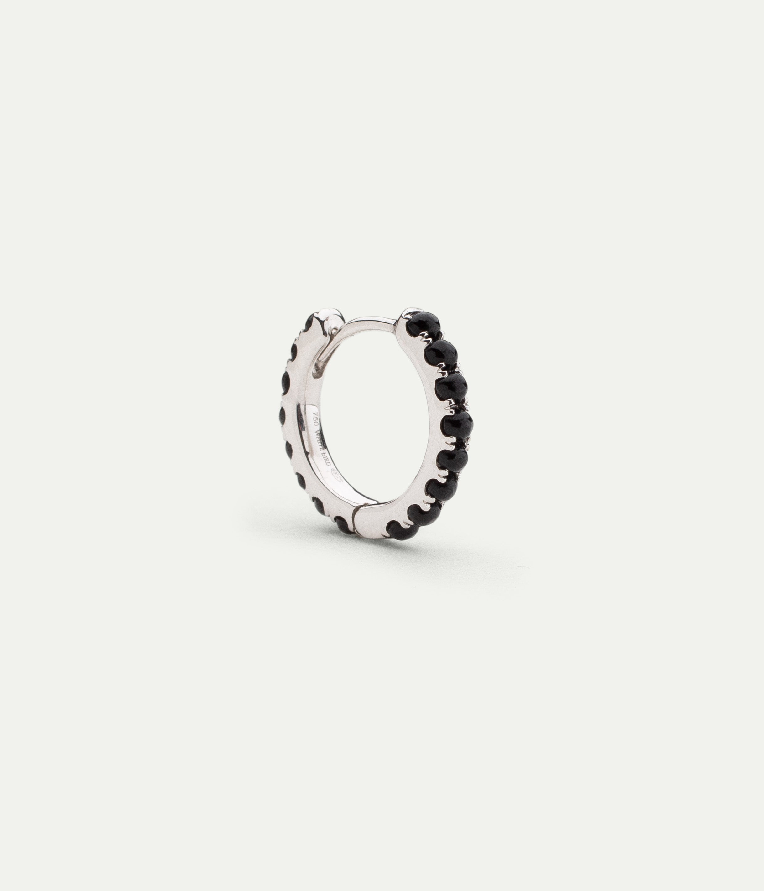 Ismene XL white gold and onyx hoop