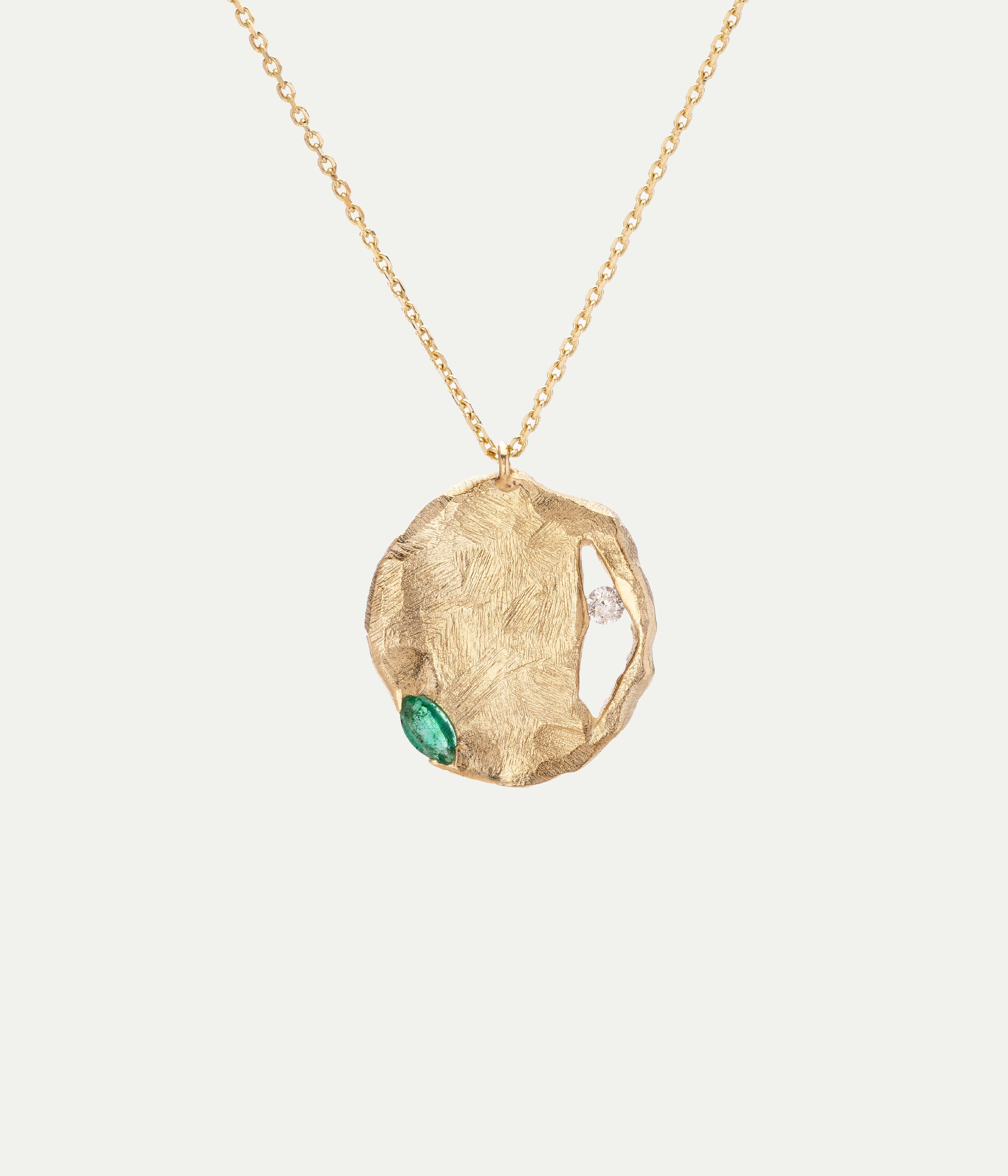 Collier Noor Émeraude et Diamant
