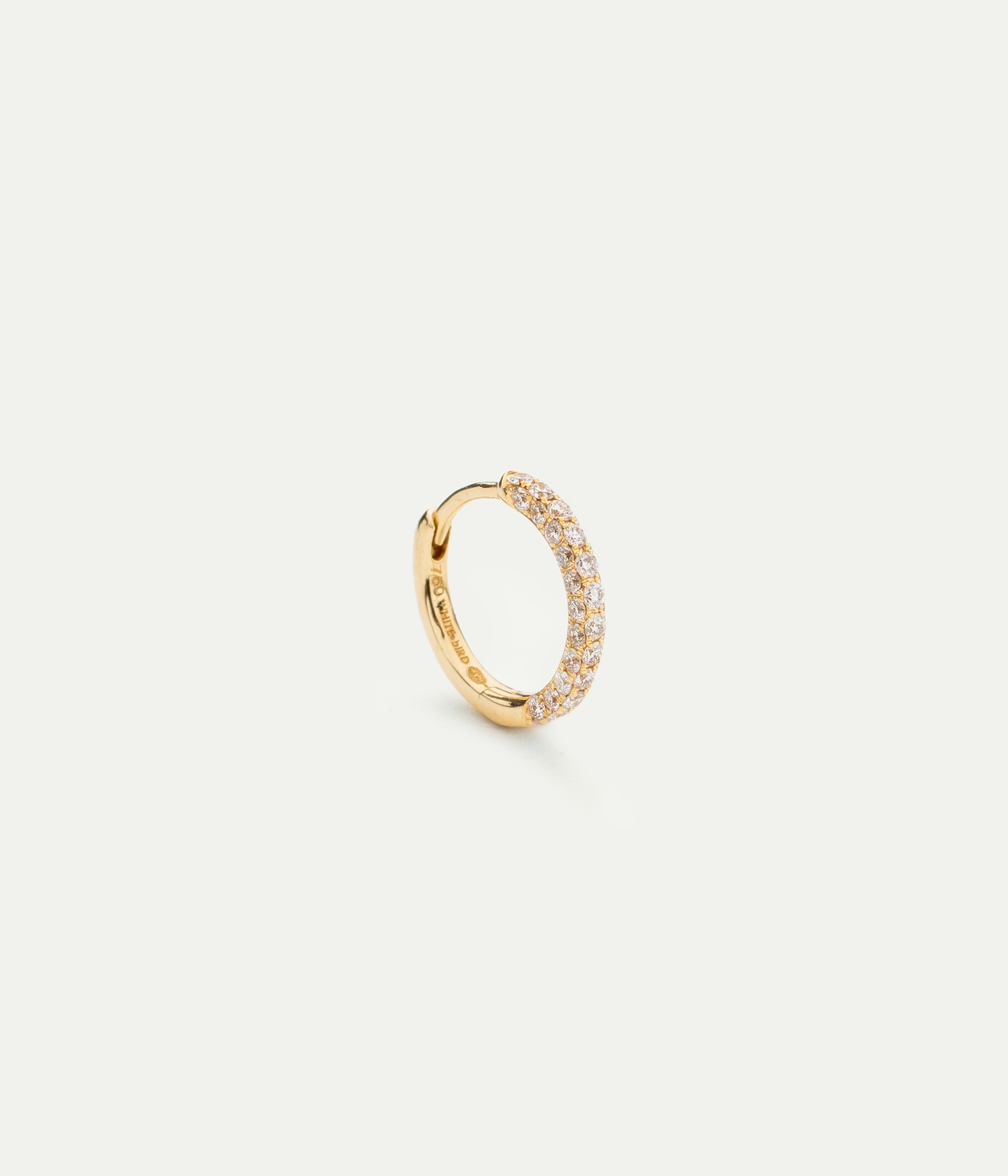 Giulia Yellow gold and diamonds hoop